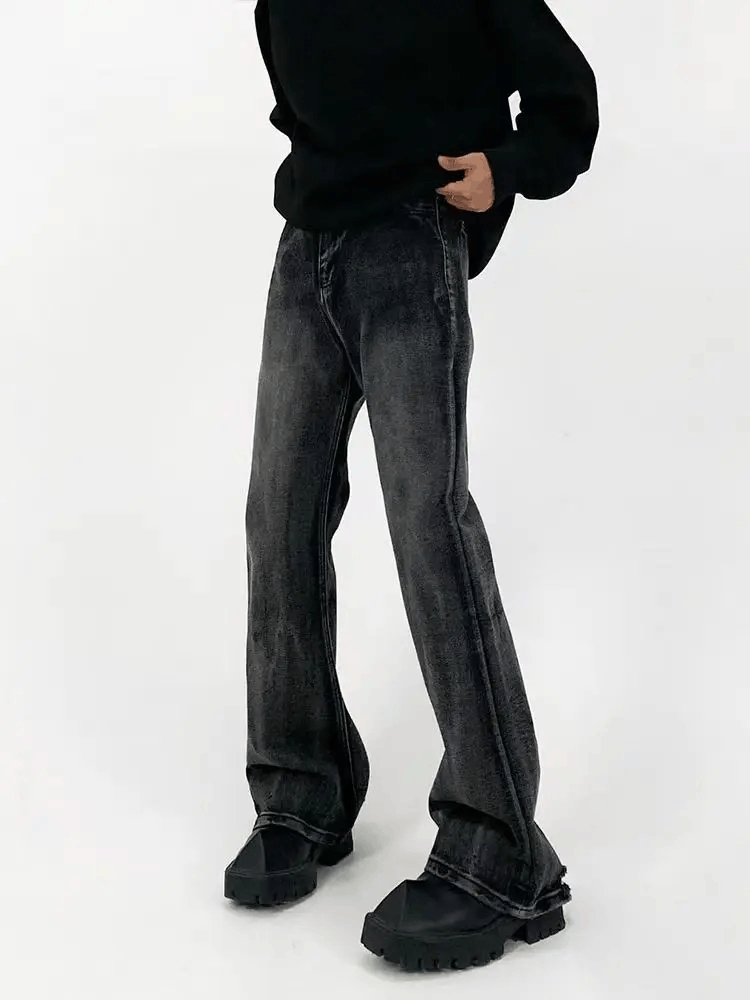 Japanese Brand × Jean High street washed vintage slightly flared jeans Size US 32 / EU 48 - 3 Thumbnail