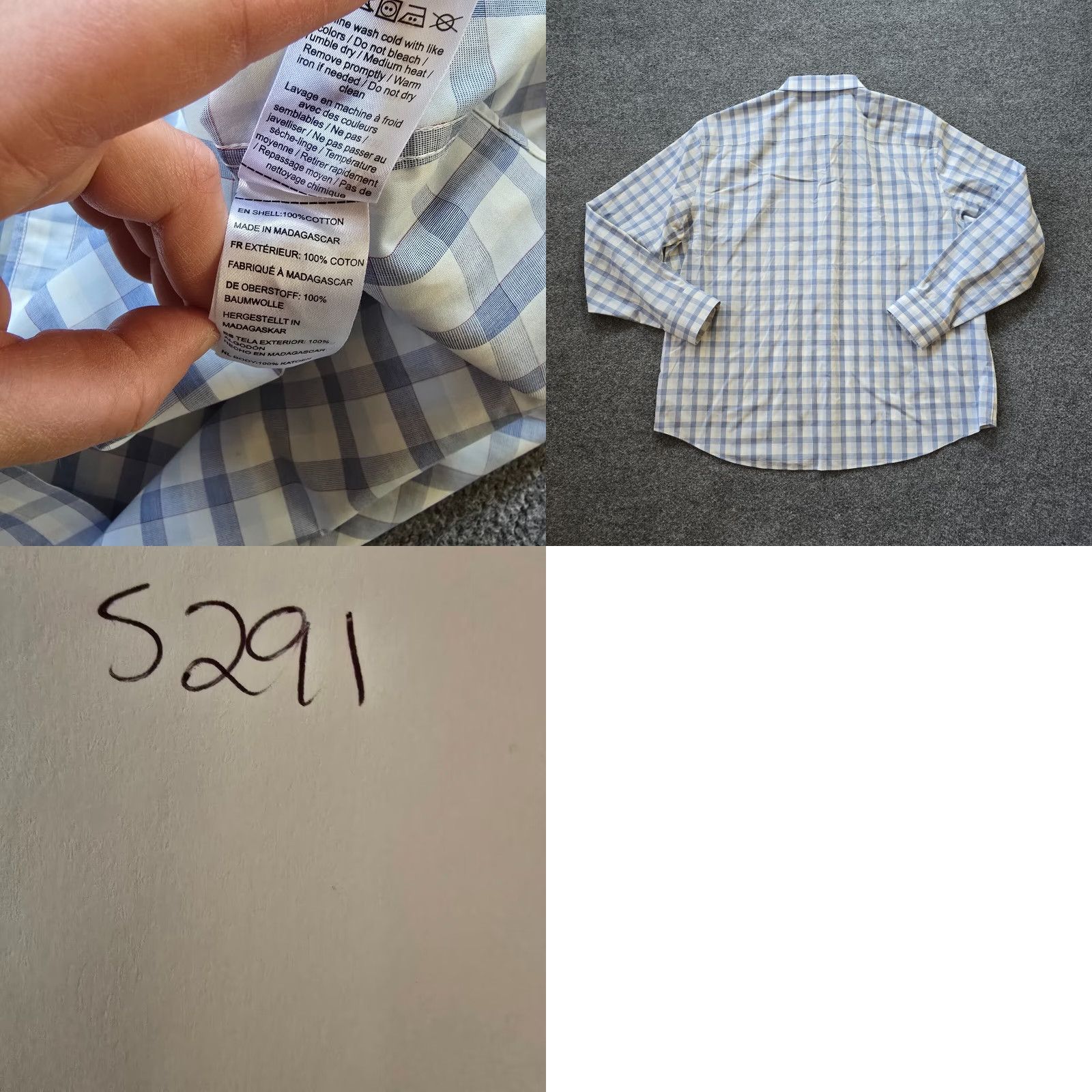 UNTUCKit UNTUCKit Shirt Mens 2XL Blue Plaid Button-Down Long Sleeve Classic Career Shirt Mens 2XL Blue Plaid Button-Down Long Sleeve UNTUCKit Size US XXL / EU 58 / 5 - 8 Thumbnail