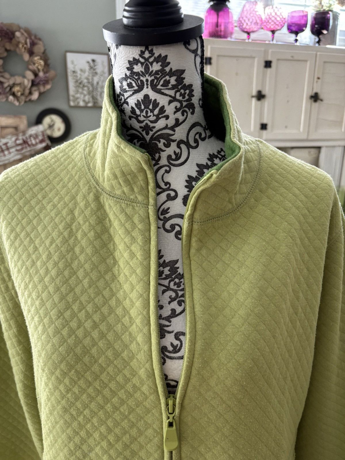 Other Petite large lime green zip up jacket Size L / US 10 / IT 46 - 2 Thumbnail