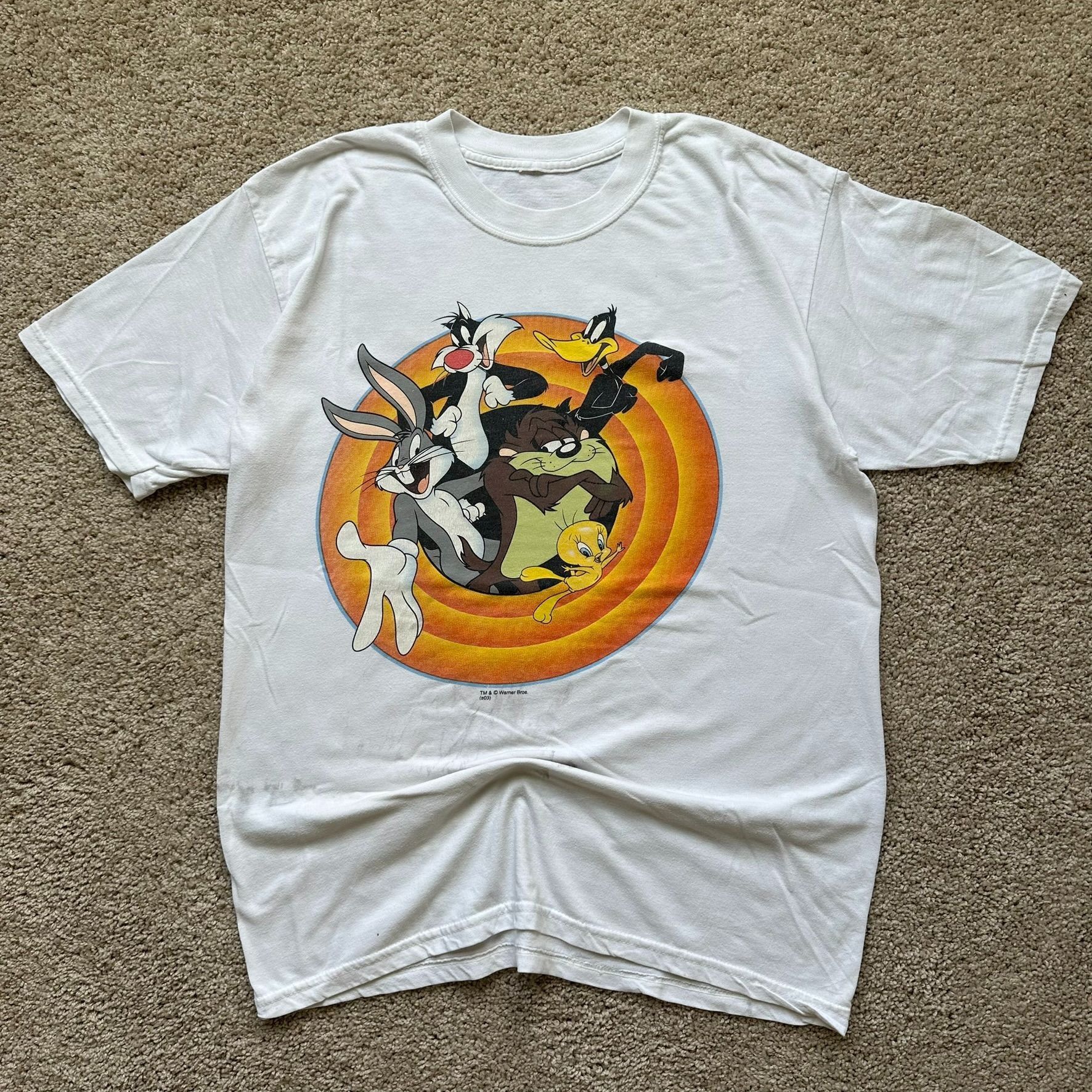 Vintage Vintage Y2K Looney Tunes T-Shirt Bugs Taz Tweety Daffy Sylve Size US L / EU 52-54 / 3 - 1 Thumbnail