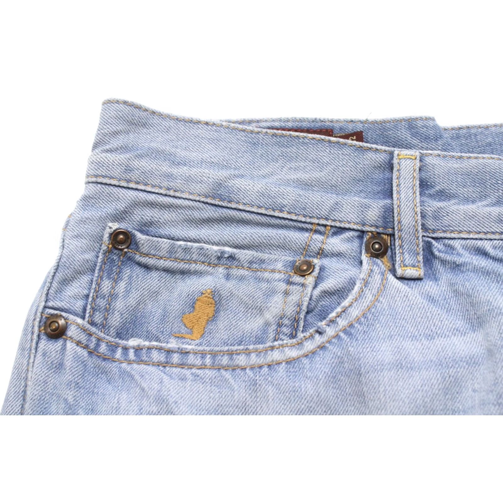 Denime MCS Phoenix Regular Fit Jeans Men's W31/L32 Whiskers Faded Denim Blue Size US 31 - 6 Thumbnail