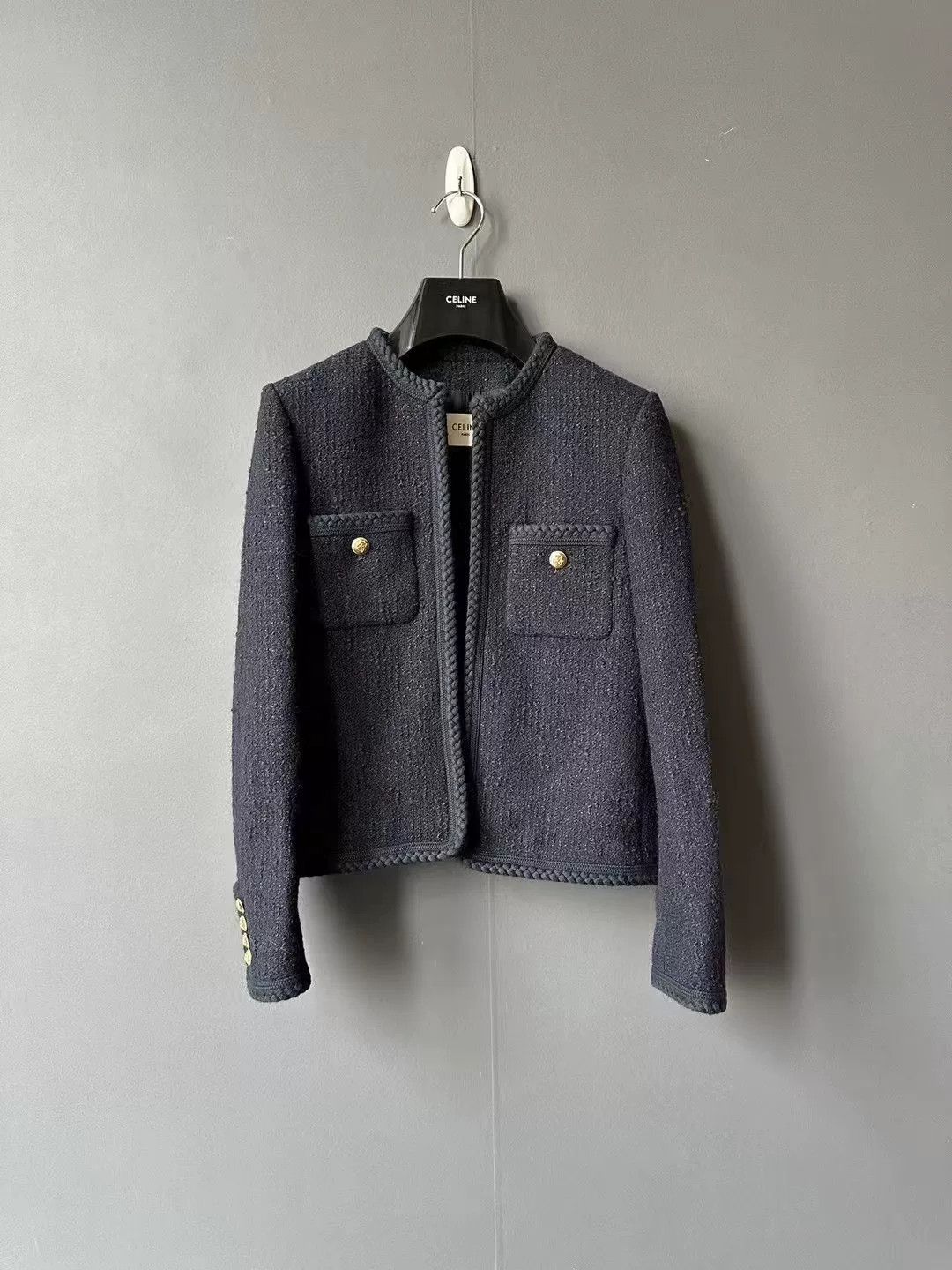 Celine Celine Tweed Coat Size XXS / US 00 / IT 34 - 1 Thumbnail