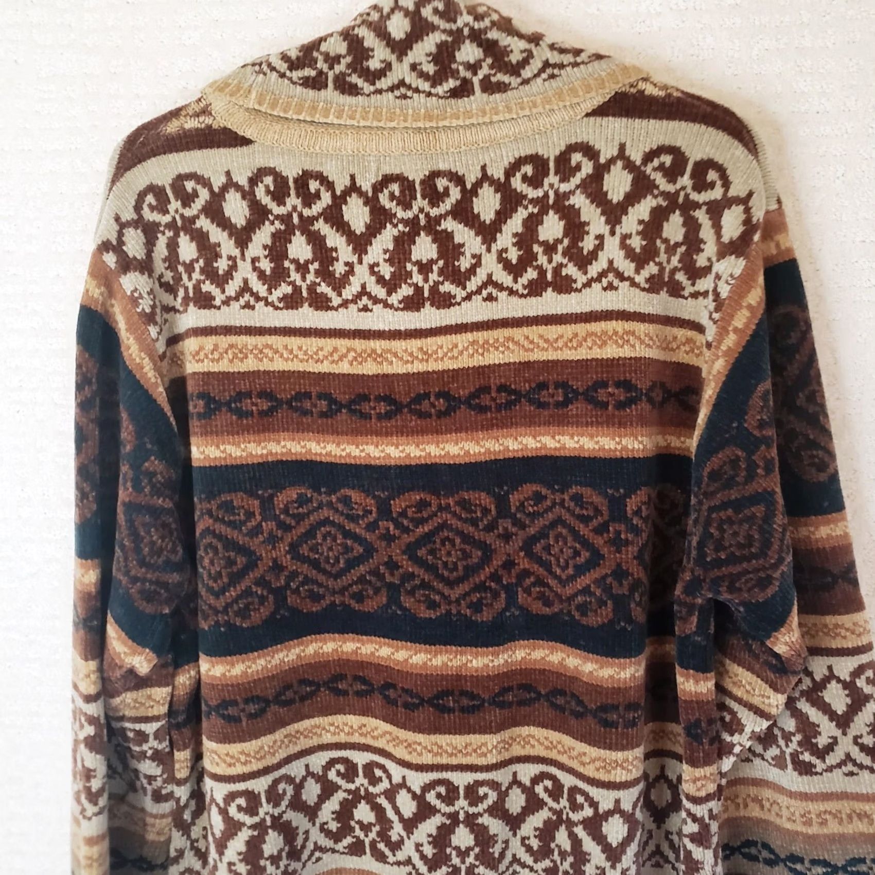 Vintage VINTAGE White Stag Womens XL Sweater Brown Aztec Southwest Boho Cowl N. Fringe Size XL / US 12-14 / IT 48-50 - 7 Thumbnail