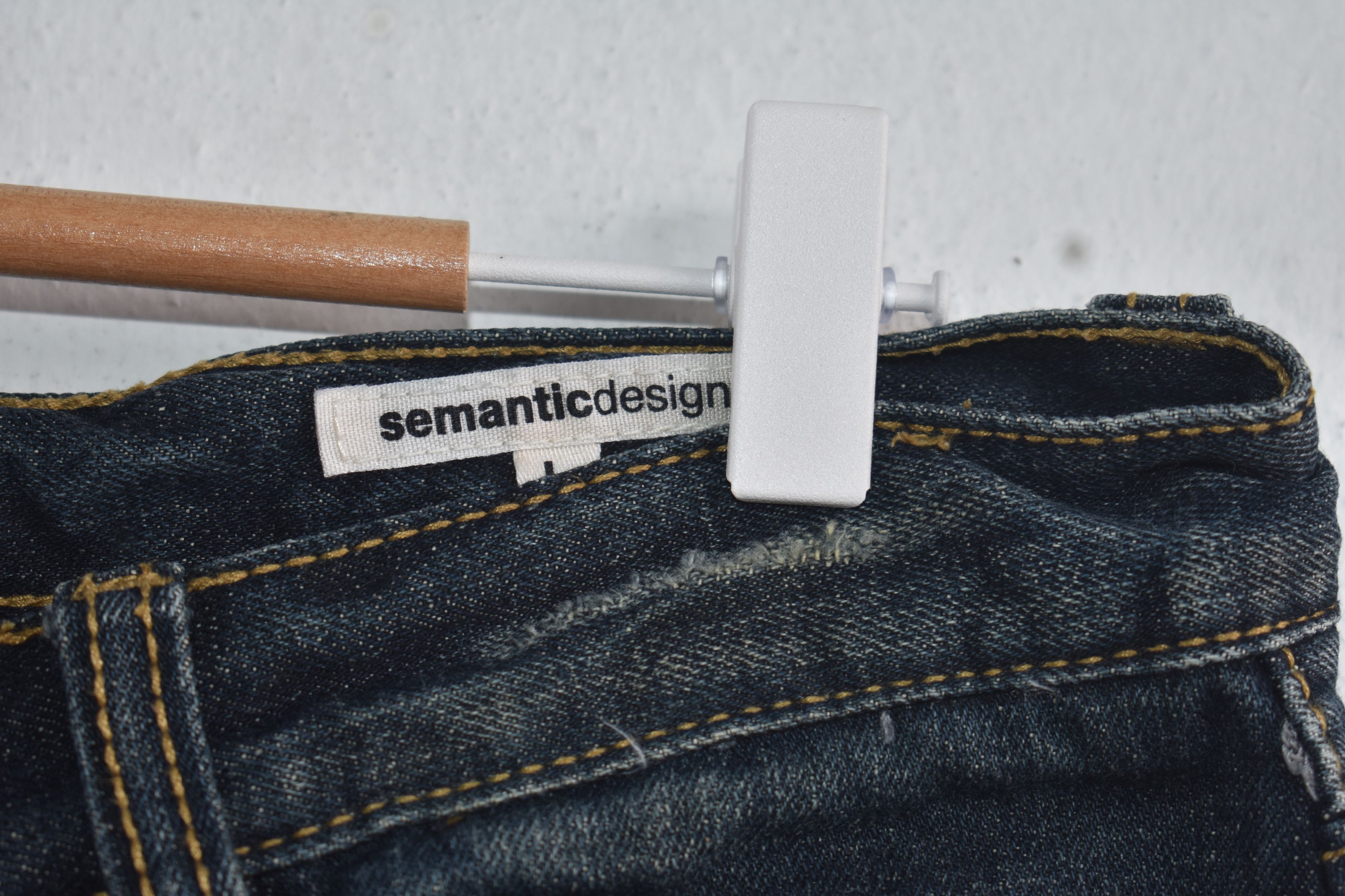 If Six Was Nine × Japanese Brand × semanticdesign SICK💰 Japanese Semantic Design Flared Jeans Punk W32 Size US 29 - 4 Thumbnail