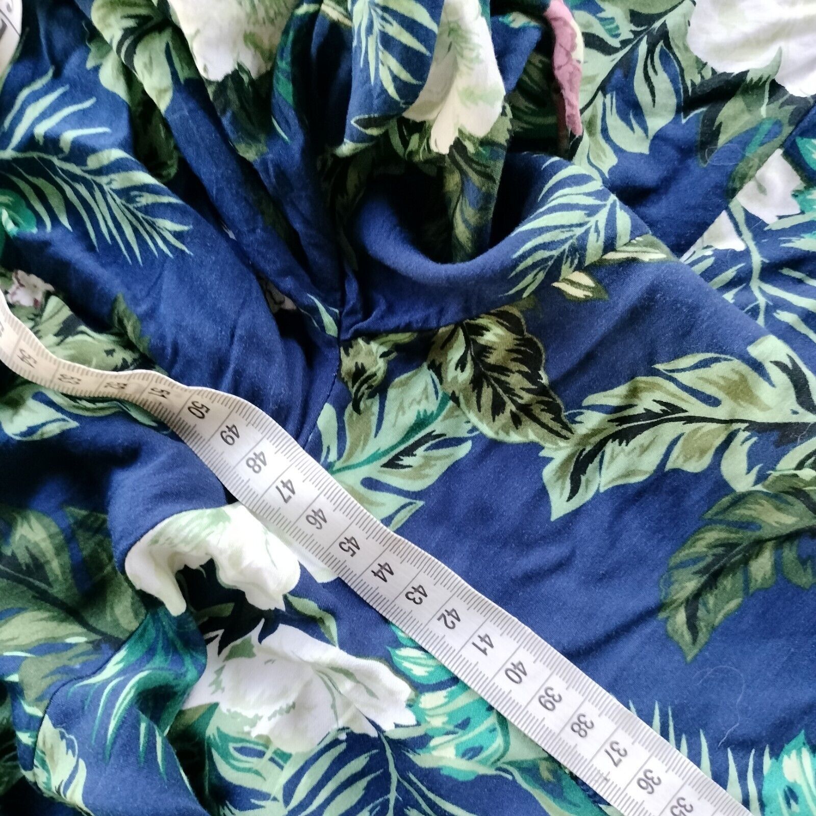 Designer Ivory Dress Floral Wrap Midi Bell Sleeve Ruffle Cocktail Size L / US 10 / IT 46 - 10 Thumbnail
