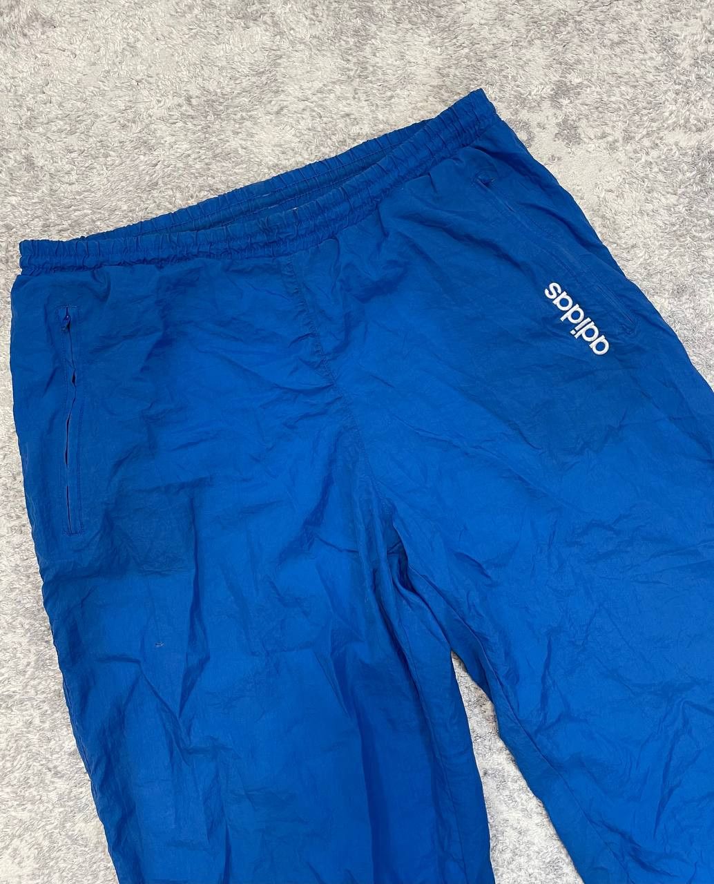 Adidas Men's Adidas Nylon Sweatpants, Blue, Windbreakers 90s Size L Size US 34 / EU 50 - 4 Thumbnail