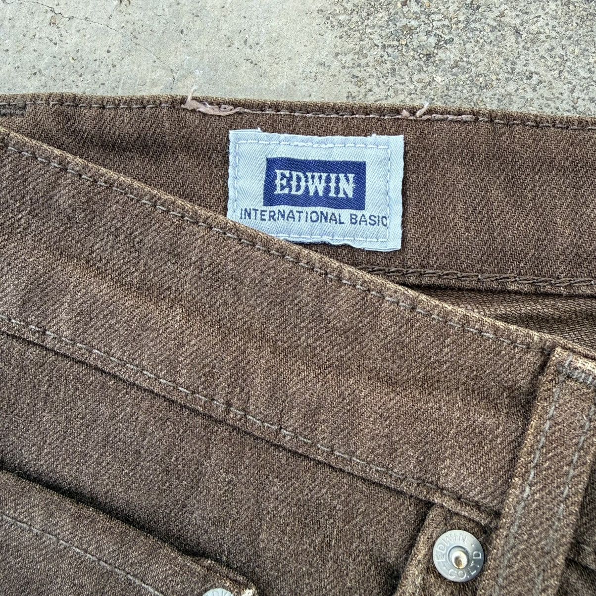 Edwin Vintage Edwin Dark Brown Denim Jean Pants W36 Size US 36 / EU 52 - 5 Thumbnail