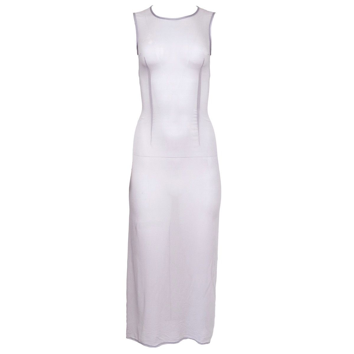 Dolce & Gabbana Dolce & Gabbana Gray Sheer Midi Dress Size S / US 4 / IT 40 - 1 Thumbnail