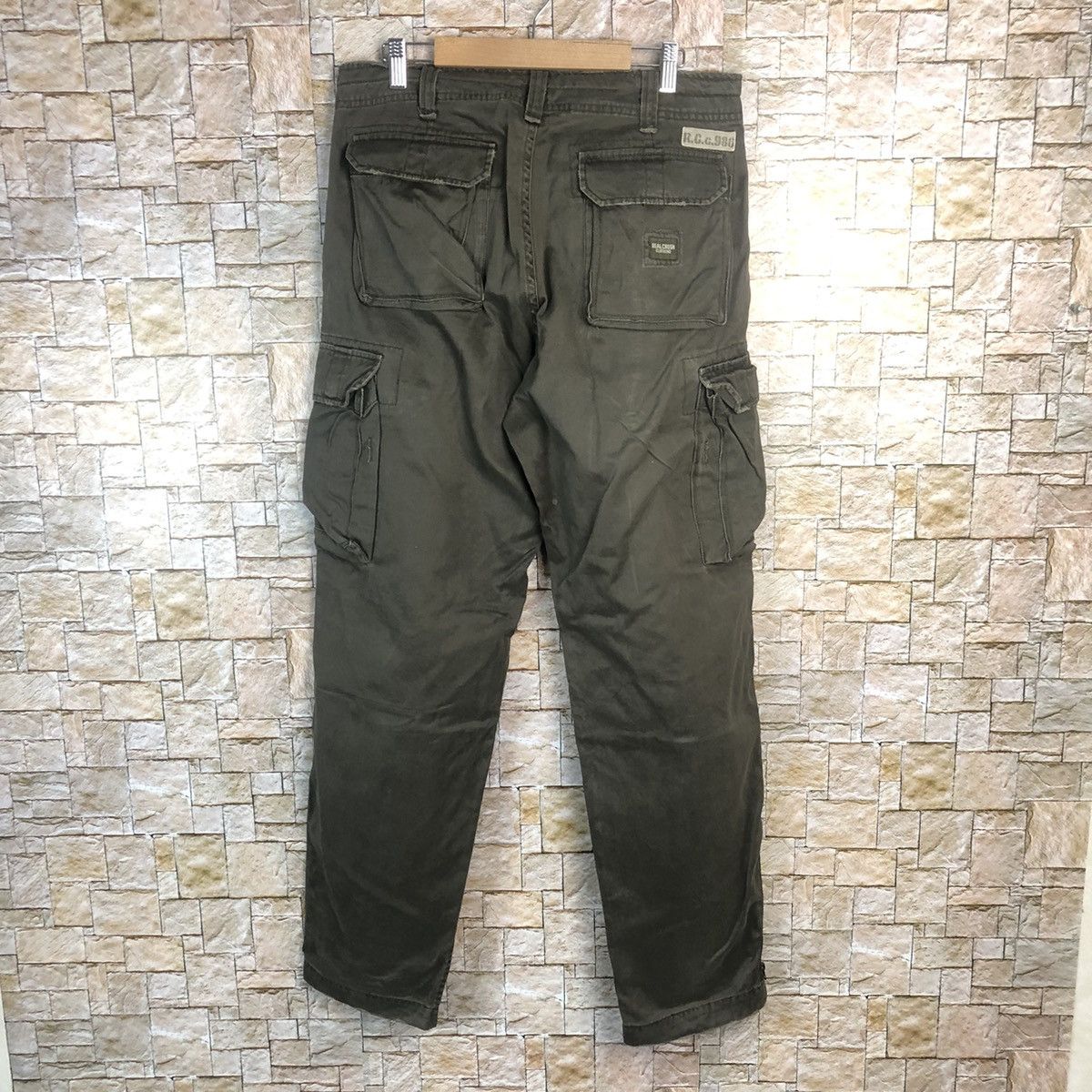 Japanese Brand Real Crush Dark Brown Cargo Multipocket Pants #A79 Size US 31 - 16 Thumbnail