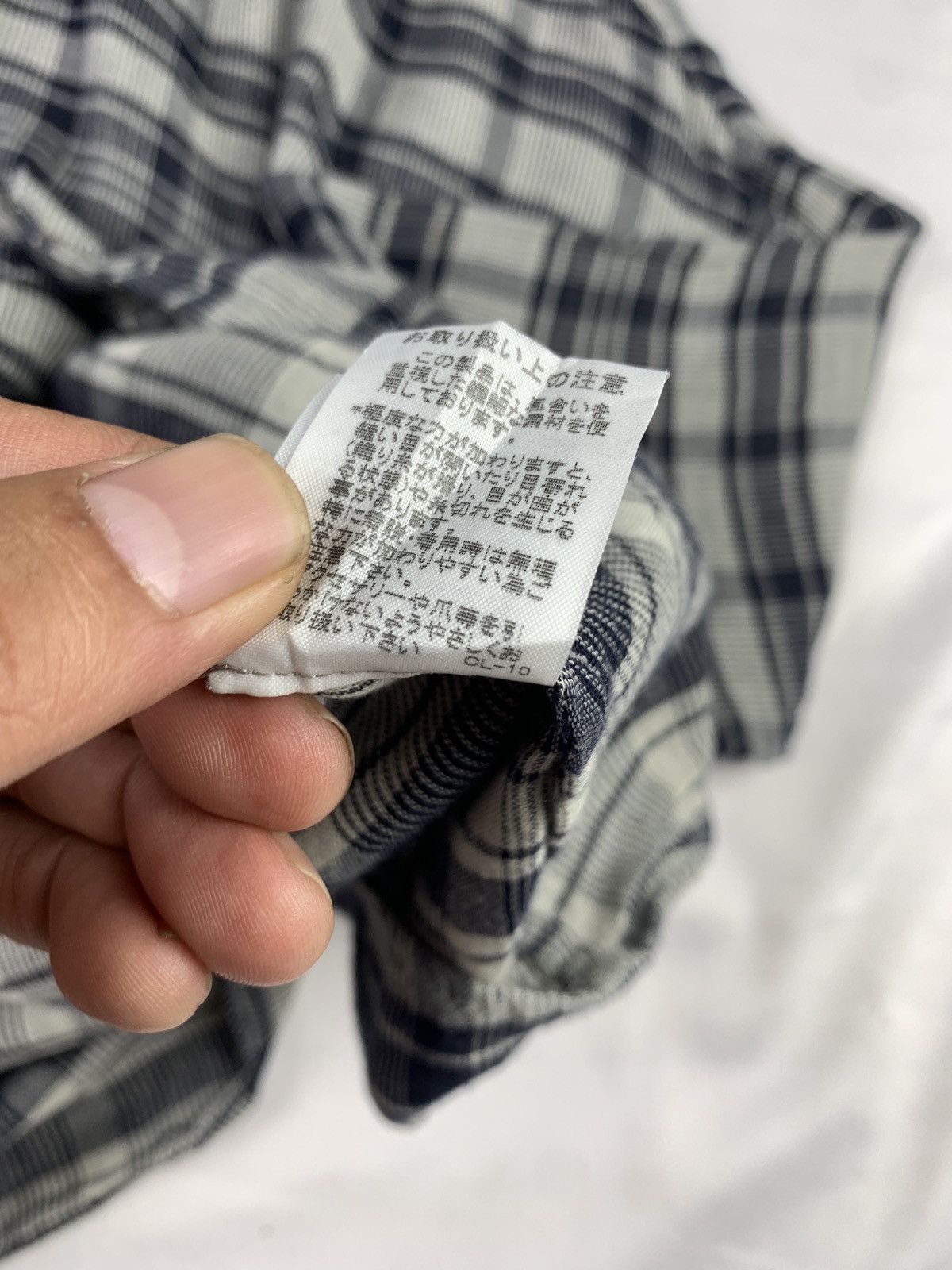 Issey Miyake 2000s Plantation by Issey Miyake Plaid Round Collar Shirt Size L / US 10 / IT 46 - 12 Thumbnail