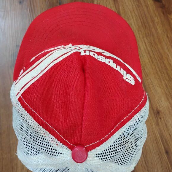 Other Vintage Simpson Plastics PVC Snap Trucker Hat Cap Size ONE SIZE - 6 Thumbnail