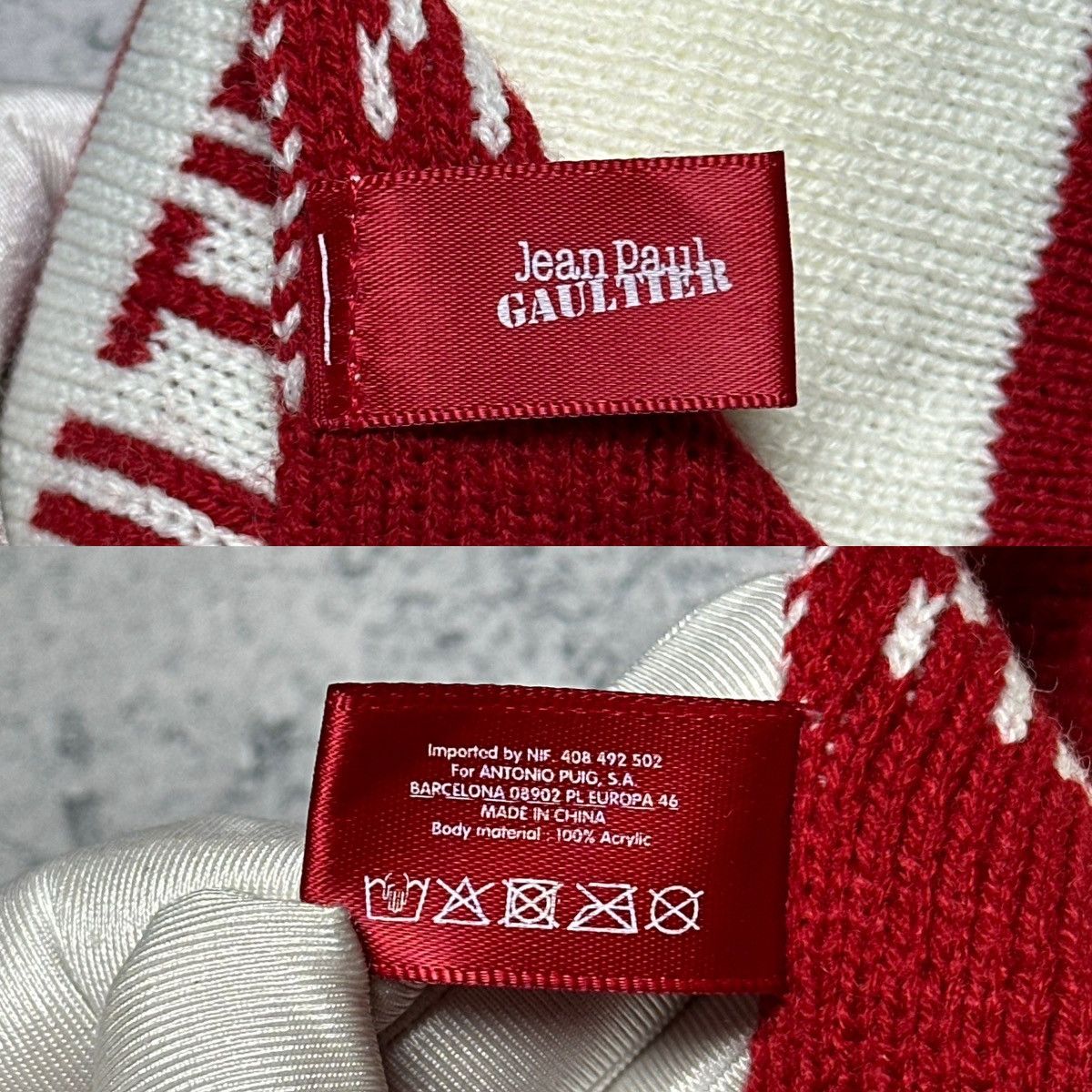 Jean Paul Gaultier ❤️‍🔥Jean Paul Gaultier JPG Striped Scarf Unisex Size ONE SIZE - 10 Thumbnail