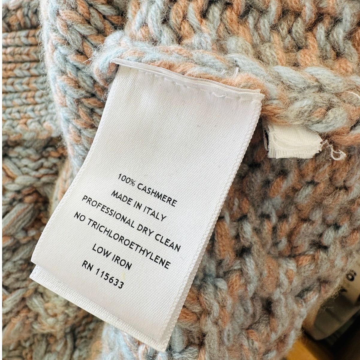 Gabriela Hearst Gabriela Hearst Aguirre Blue Peach Knit Cashmere Cardigan L Size L / US 10 / IT 46 - 7 Thumbnail
