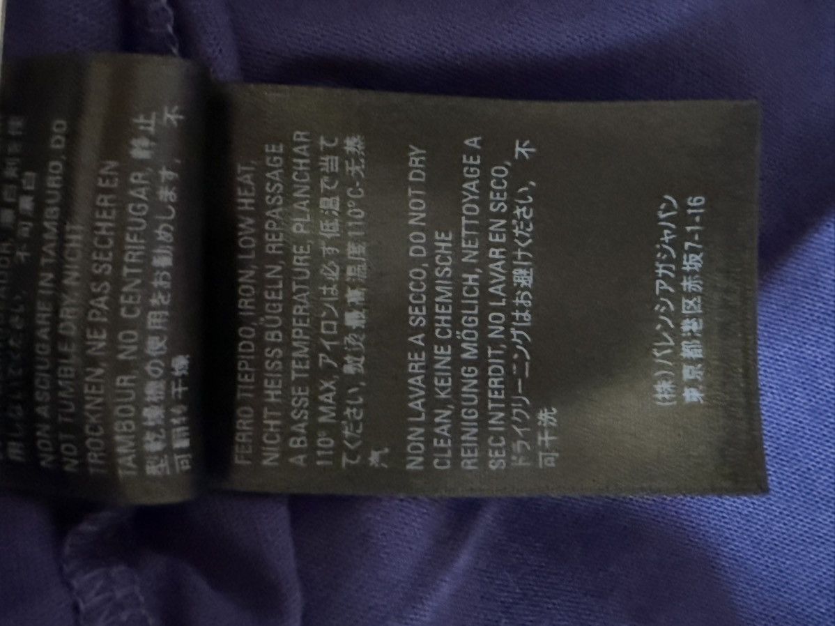 Balenciaga Balenciaga deep blue t shirt Size US XXS / EU 40 - 9 Thumbnail