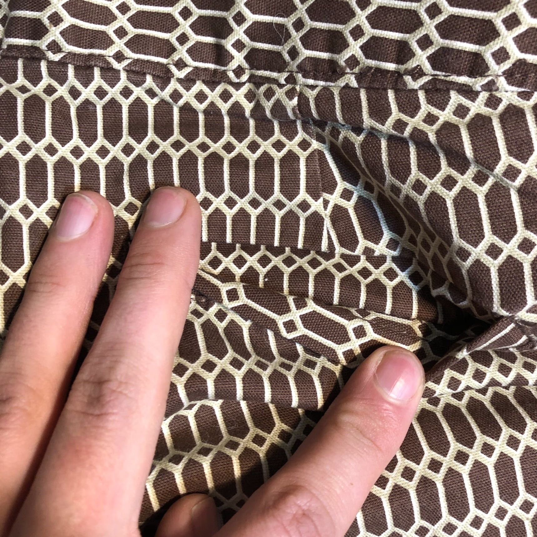Tommy Bahama Tommy Bahama Capri Pants Womens 14 Regular Brown Geometric Capri Pants Capri Brown Geometric 14 Womens Mens? Size 36" / US 14 / IT 50 - 6 Thumbnail