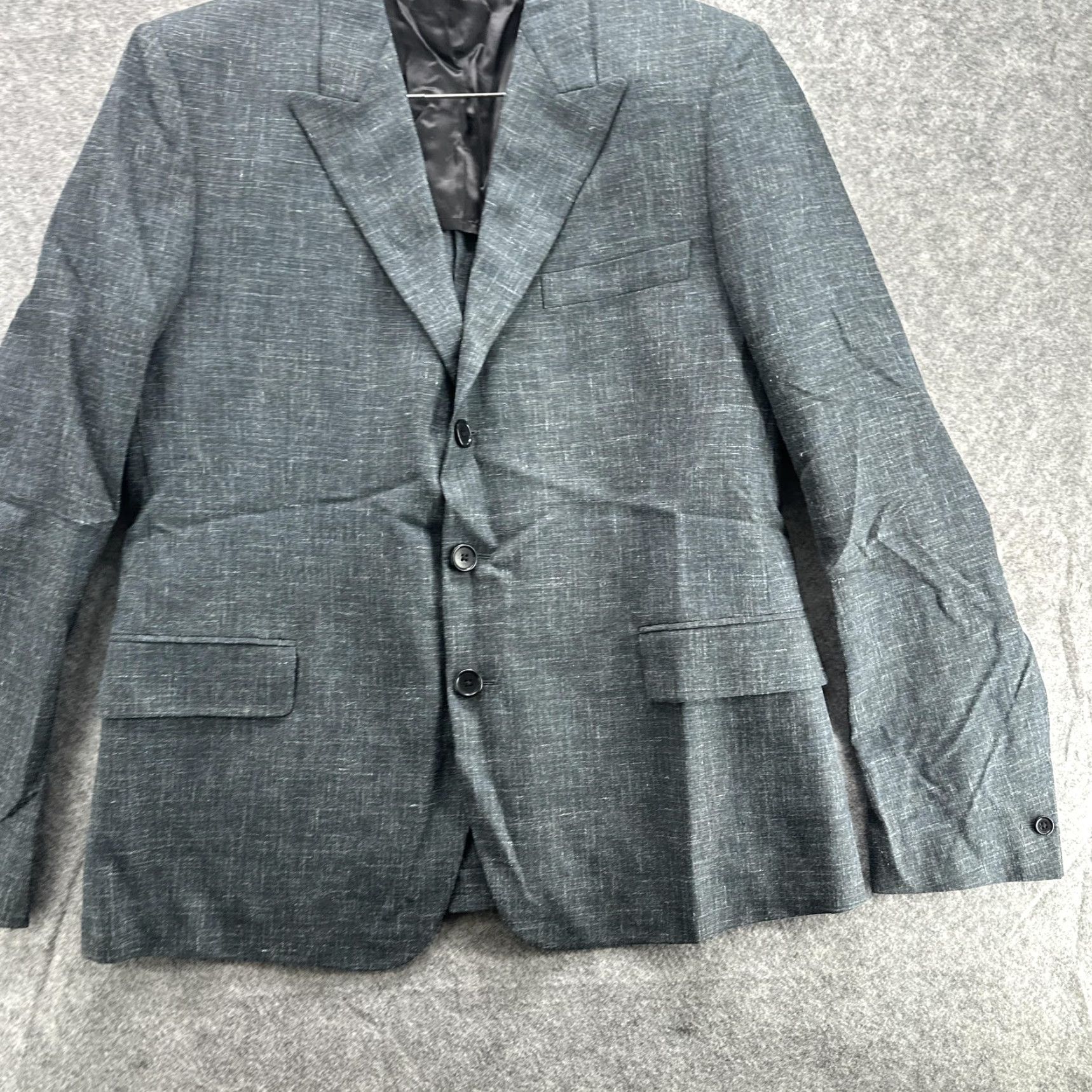 Stella McCartney STELLA MCCARTNEY Sport Coat / Blazer Men 54 Gray Wool Linen 2-Piece Notch Lapel 3-Button Italy Regular size 54 Mens Size 54R - 5 Thumbnail