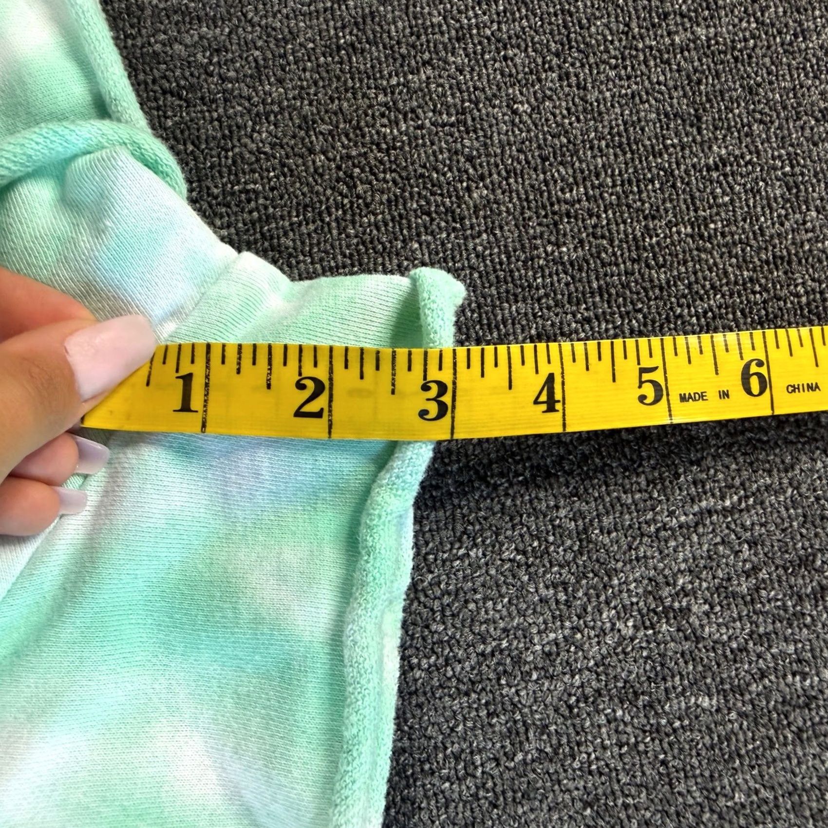 Vintage VINTAGE Tie Womens M Green Y2k Dye Mint White Drawstring Lounge Short Size 32" / US 10 / IT 46 - 4 Thumbnail