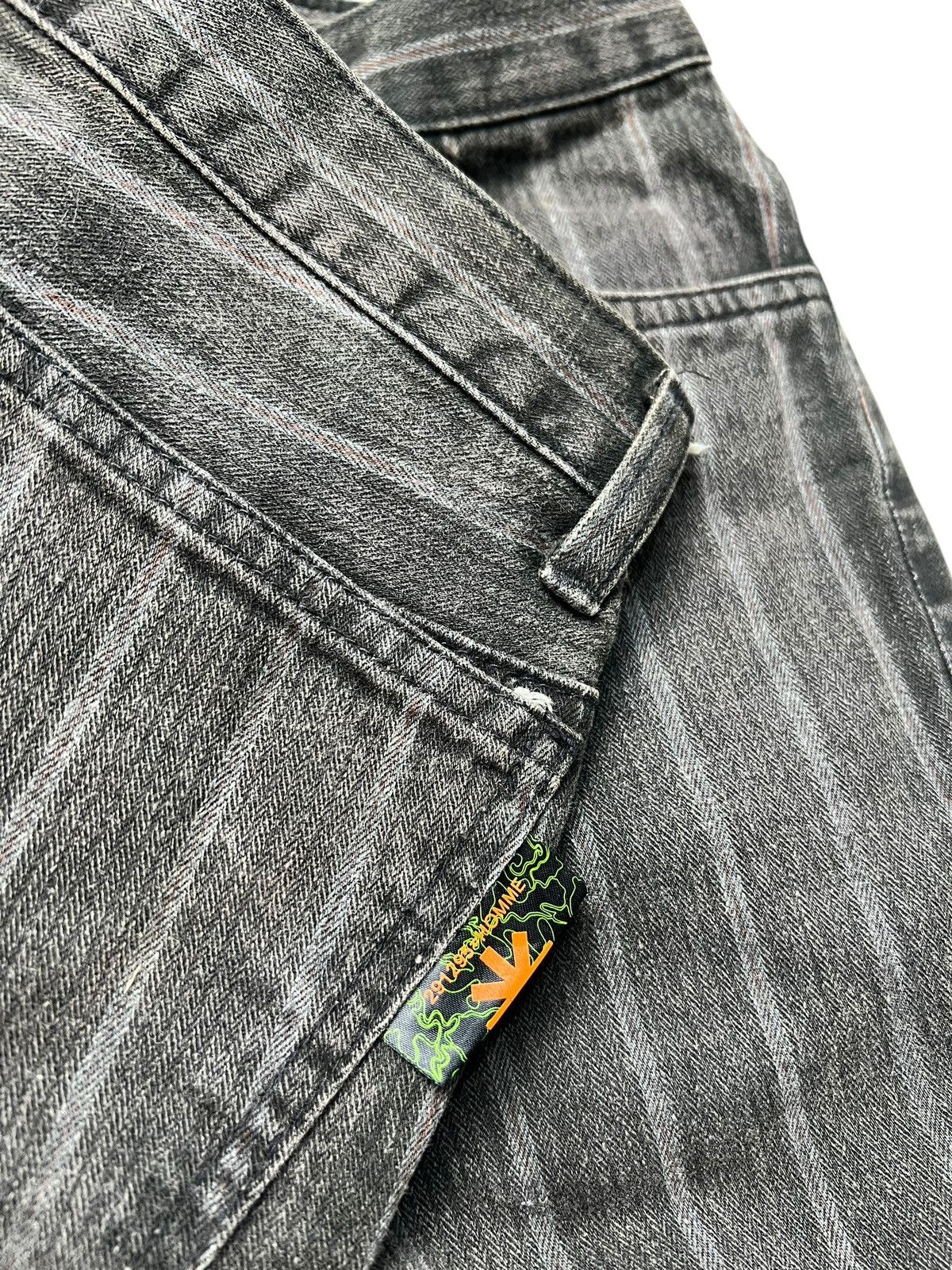 If Six Was Nine × Japanese Brand × Le Grande Bleu (L.G.B.) Vintage 291295 Homme flared black faded Cargo pants Size US 27 - 6 Thumbnail
