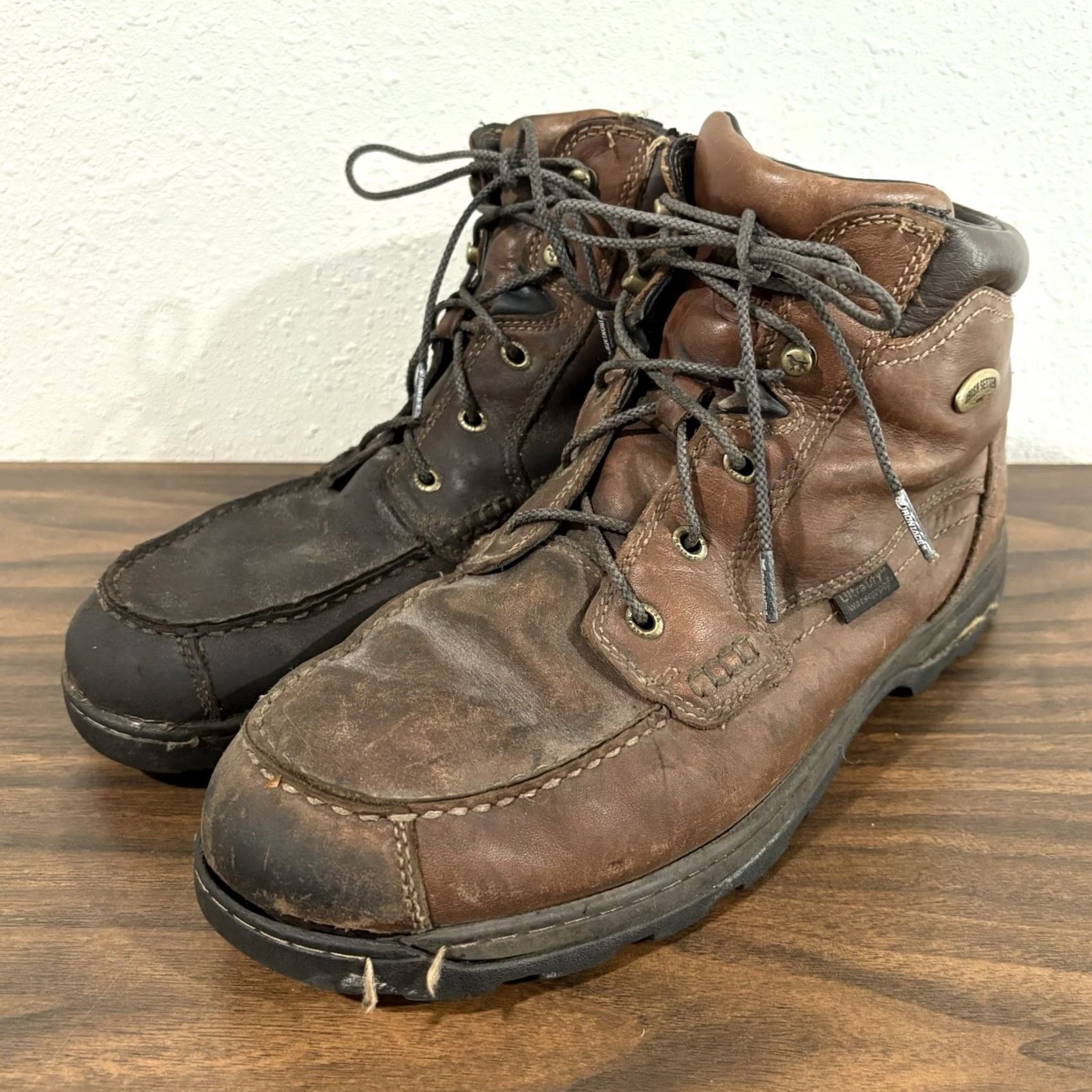 Vintage Red Wing Shoes Boots Moc Toe 13 D 3875 Brown Leather Waterproof Chukka Hunting Logo Men’s Boots Size US 13 / EU 46 - 4 Thumbnail