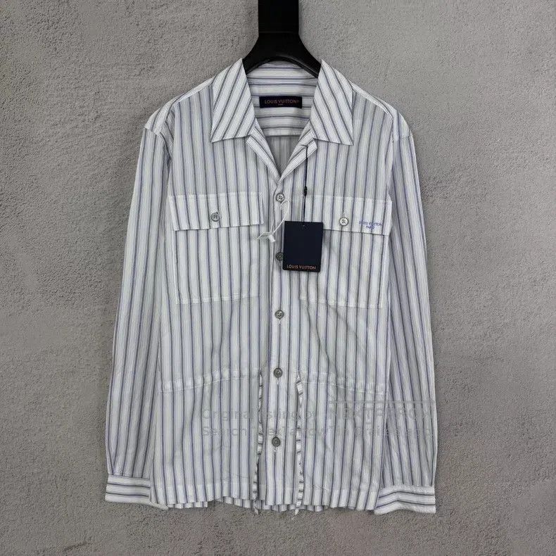 Louis Vuitton Louis Vuitton SS26 Vertical Stripe Long Sleeve Jacket Shir Size US M / EU 48-50 / 2 - 1 Thumbnail
