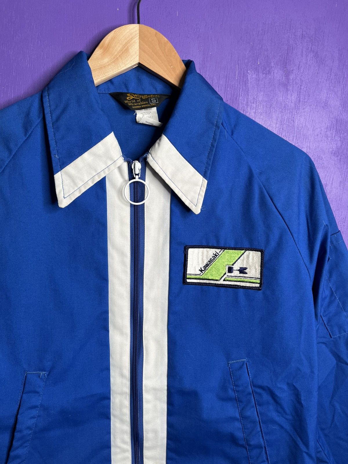 Swingster × Vintage Vintage 70s Swingster Kawasaki patch racing jacket Size US S / EU 44-46 / 1 - 3 Thumbnail