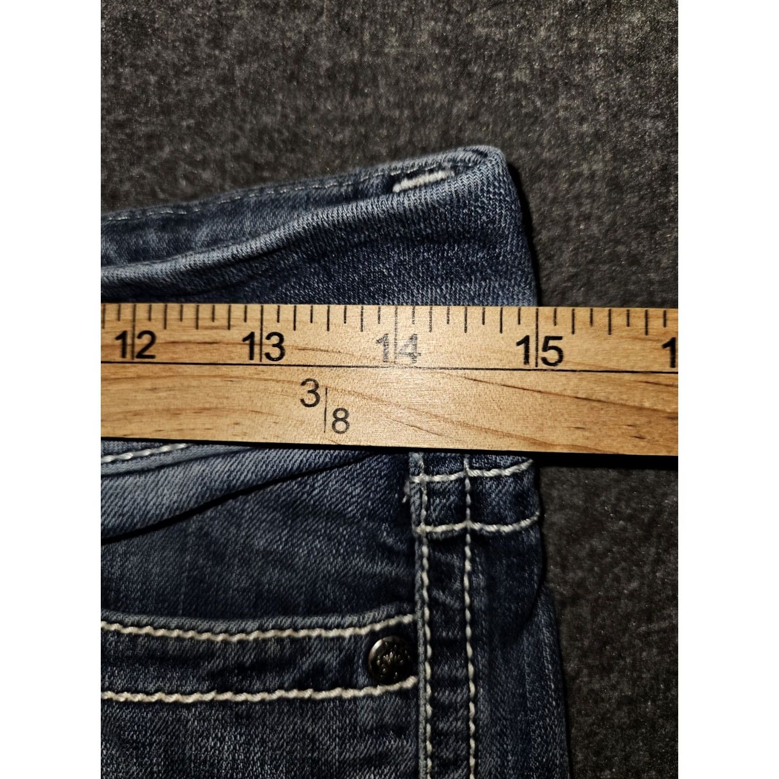 BKE BKE Harper Bootcut Jeans Womens 26 Regular Bootcut Blue Embroidered Low Rise 29in Inseam Denim Stretch N/A Size 26" / US 2 / IT 38 - 4 Thumbnail