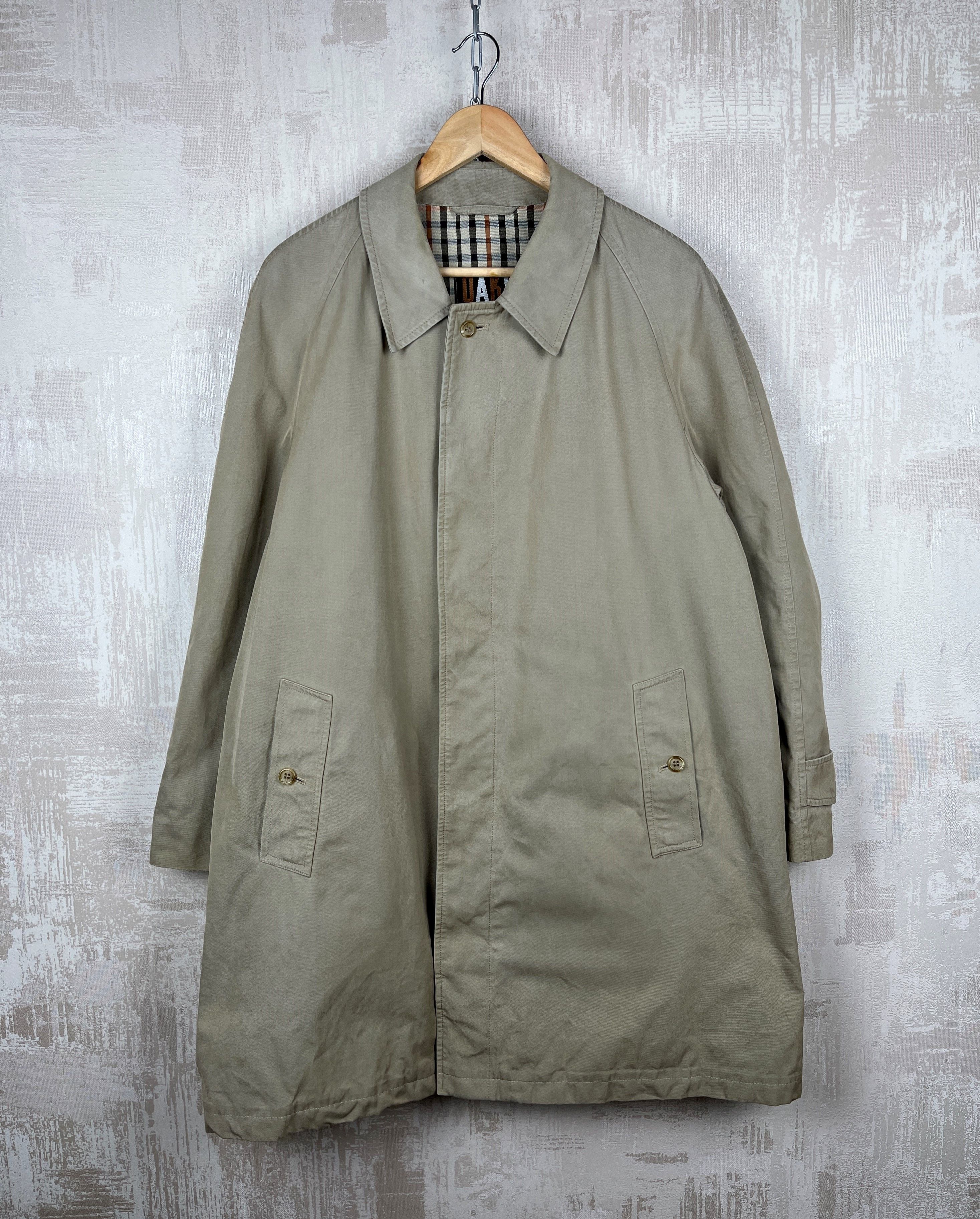 DAKS Vintage Daks London Check Lining Trench Coat Jacket Size US M / EU 48-50 / 2 - 1 Thumbnail
