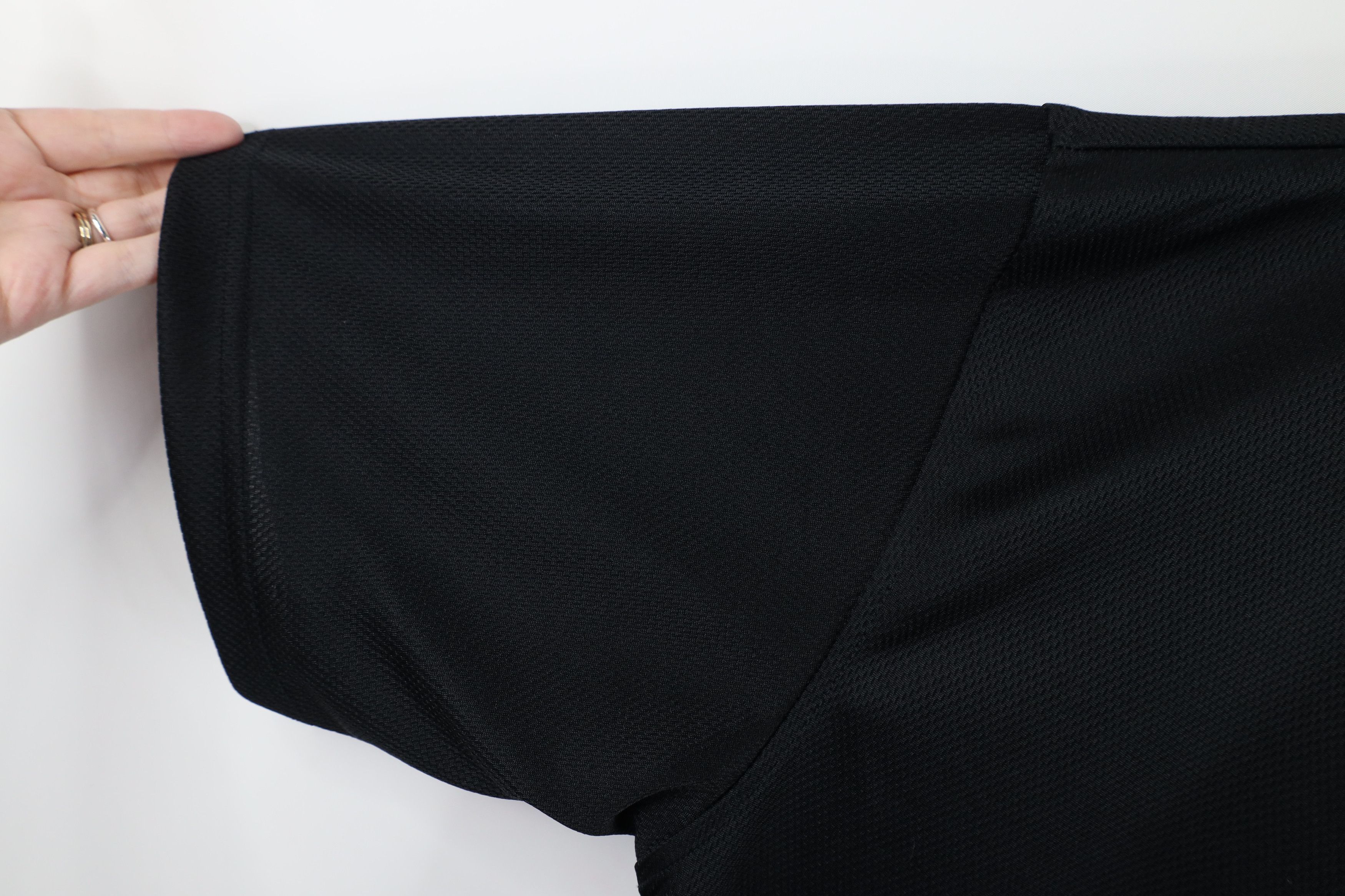 Nike × Vintage Vintage Nike Mini Swoosh Knit Short Sleeve T-Shirt Black Size US XL / EU 56 / 4 - 8 Thumbnail