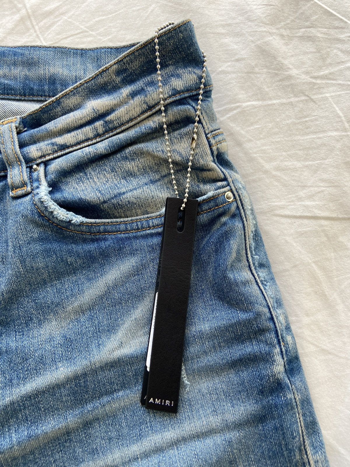 Amiri AMIRI Black Patch- 222 PXMD001: MX1 Size US 32 / EU 48 - 5 Thumbnail