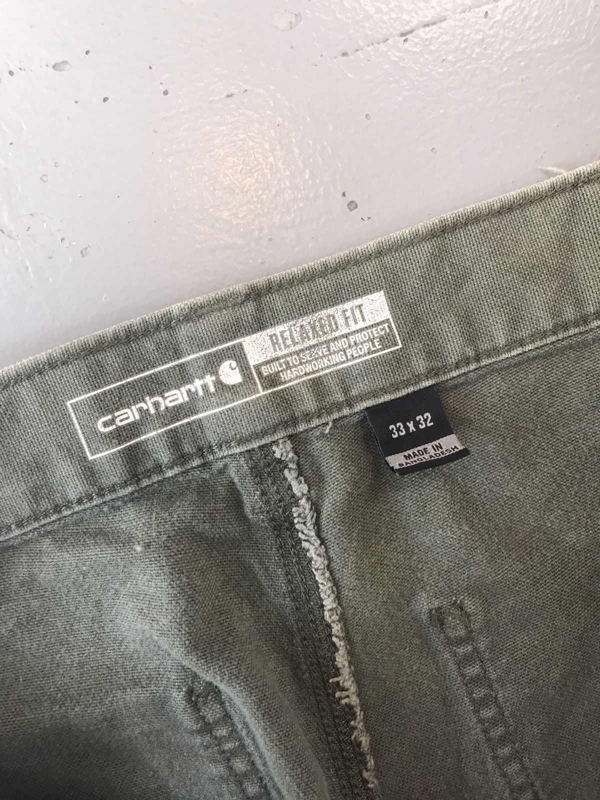 Carhartt × Vintage Vintage Carhartt b136 mos double knee denim Size US 33 - 8 Thumbnail
