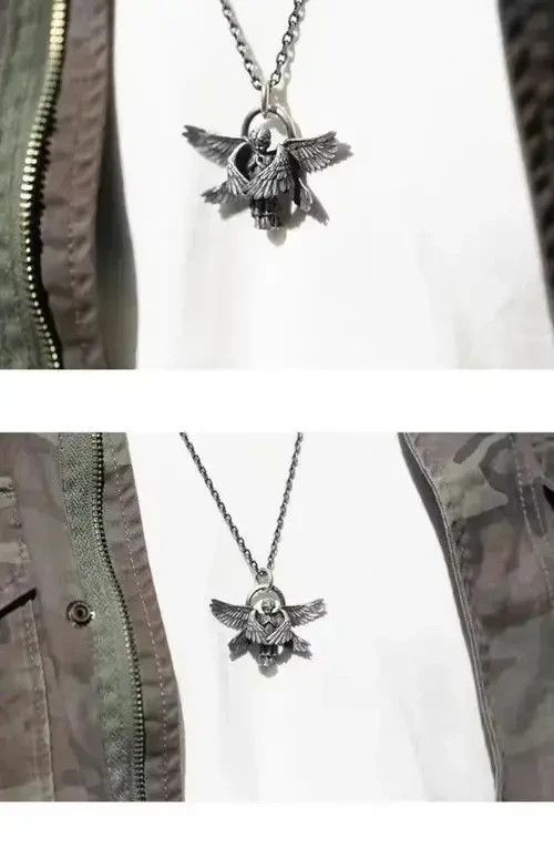 Vintage Prayer Angel Pendant Necklace Size ONE SIZE - 3 Thumbnail