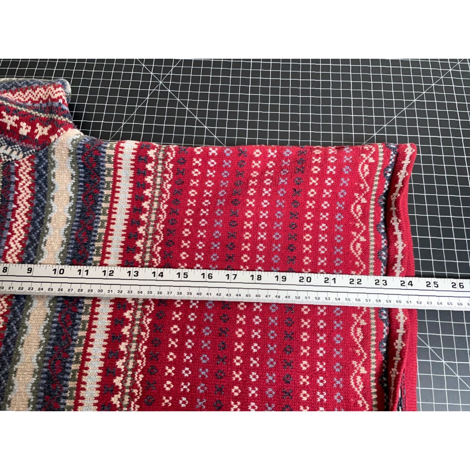 Eddie Bauer VINTAGE Eddie Bauer Sweater Women Large Red Knit Fair Isle Pullover 90s Casual Vintage Womens Size L / US 10 / IT 46 - 6 Thumbnail
