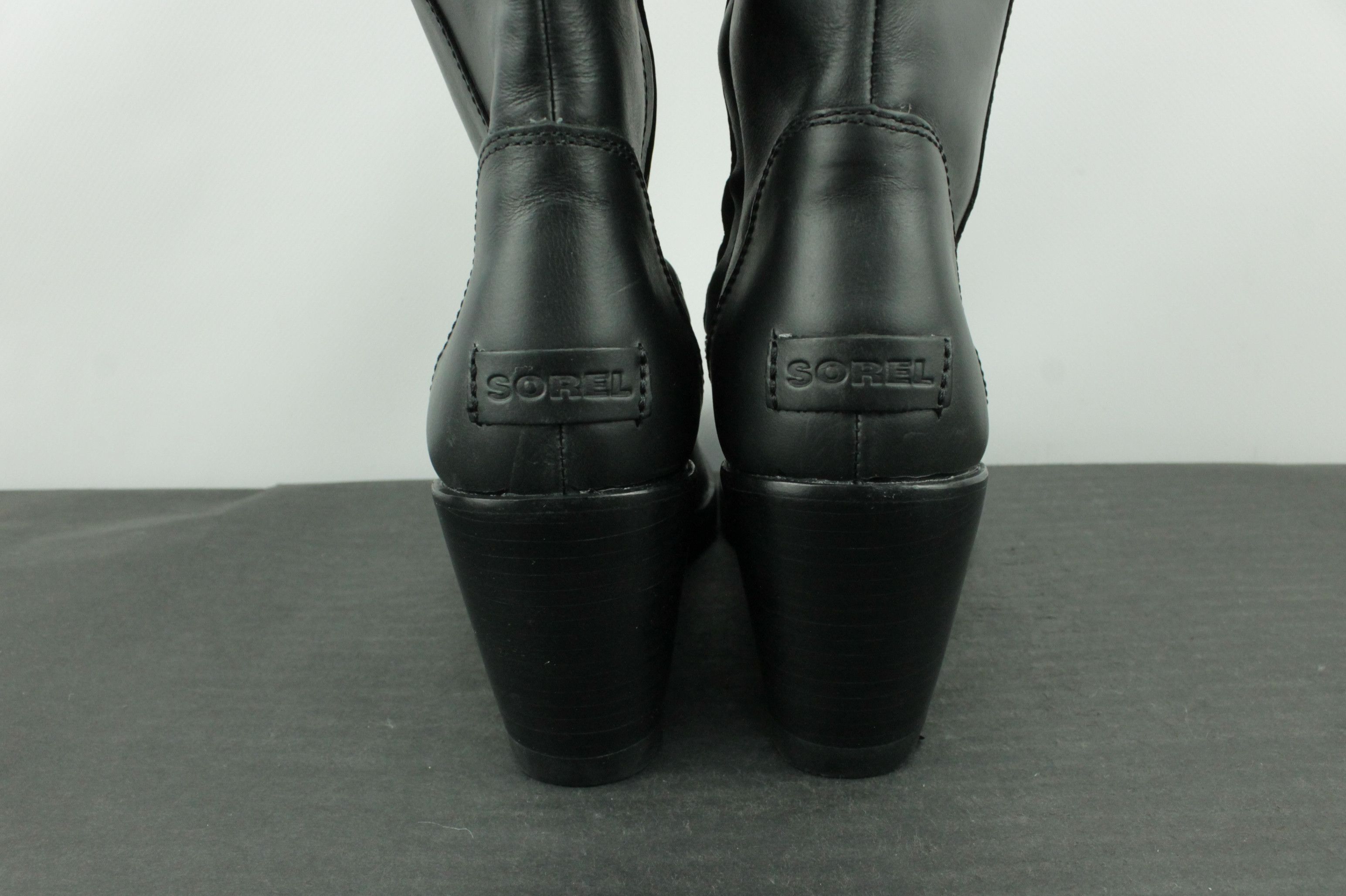SOREL Sorel Park City Lux Leather Wedge Booties Faux Fur Black Size US 8.5 / IT 38.5 - 8 Thumbnail