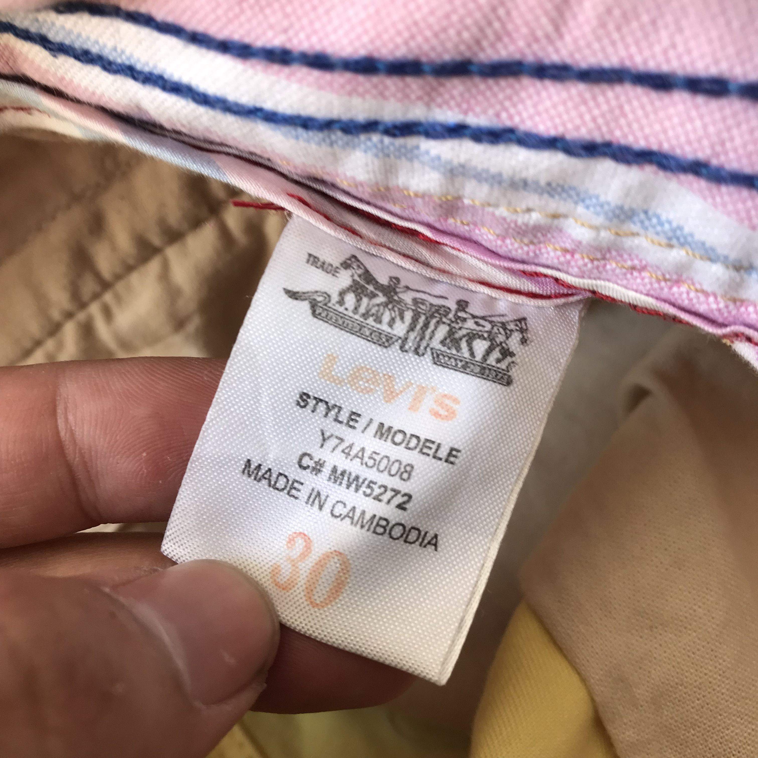 Levi's Vintage Levis Red Tag Label short pants jeans fading yellow Size US 30 / EU 46 - 3 Thumbnail