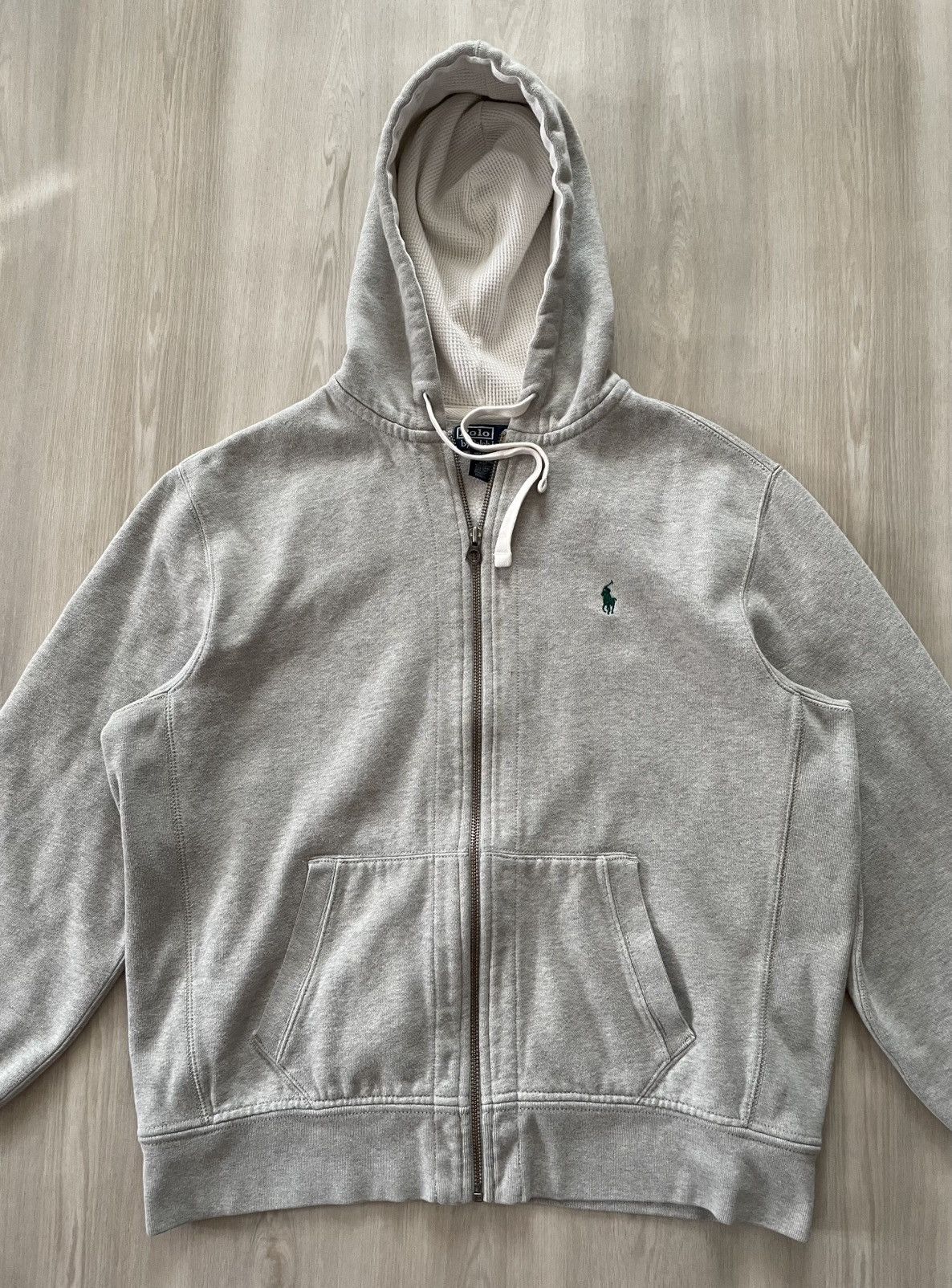 Polo Ralph Lauren 90s Polo Ralph Lauren Heavyweight Waffle Hood Size XL Size US XL / EU 56 / 4 - 2 Thumbnail