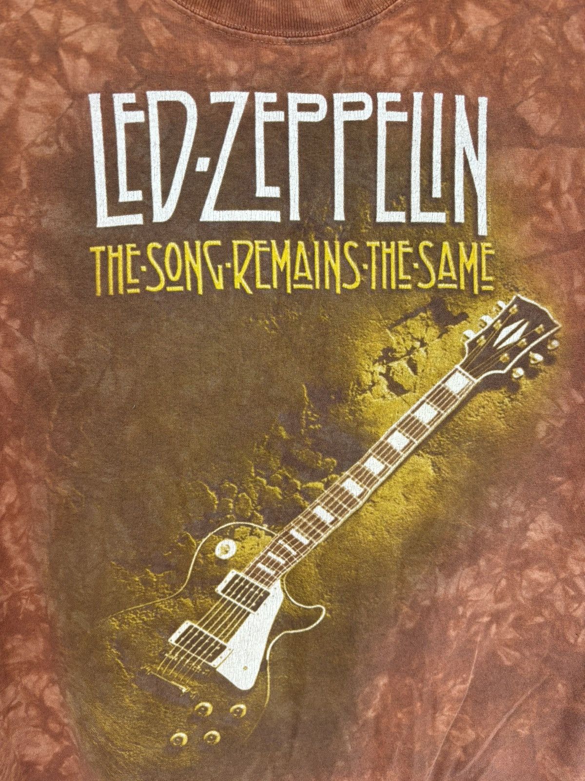 Band Tees Vintage 2000s Led Zeppelin Liquid Blue Brown Tee Size US XL / EU 56 / 4 - 3 Thumbnail