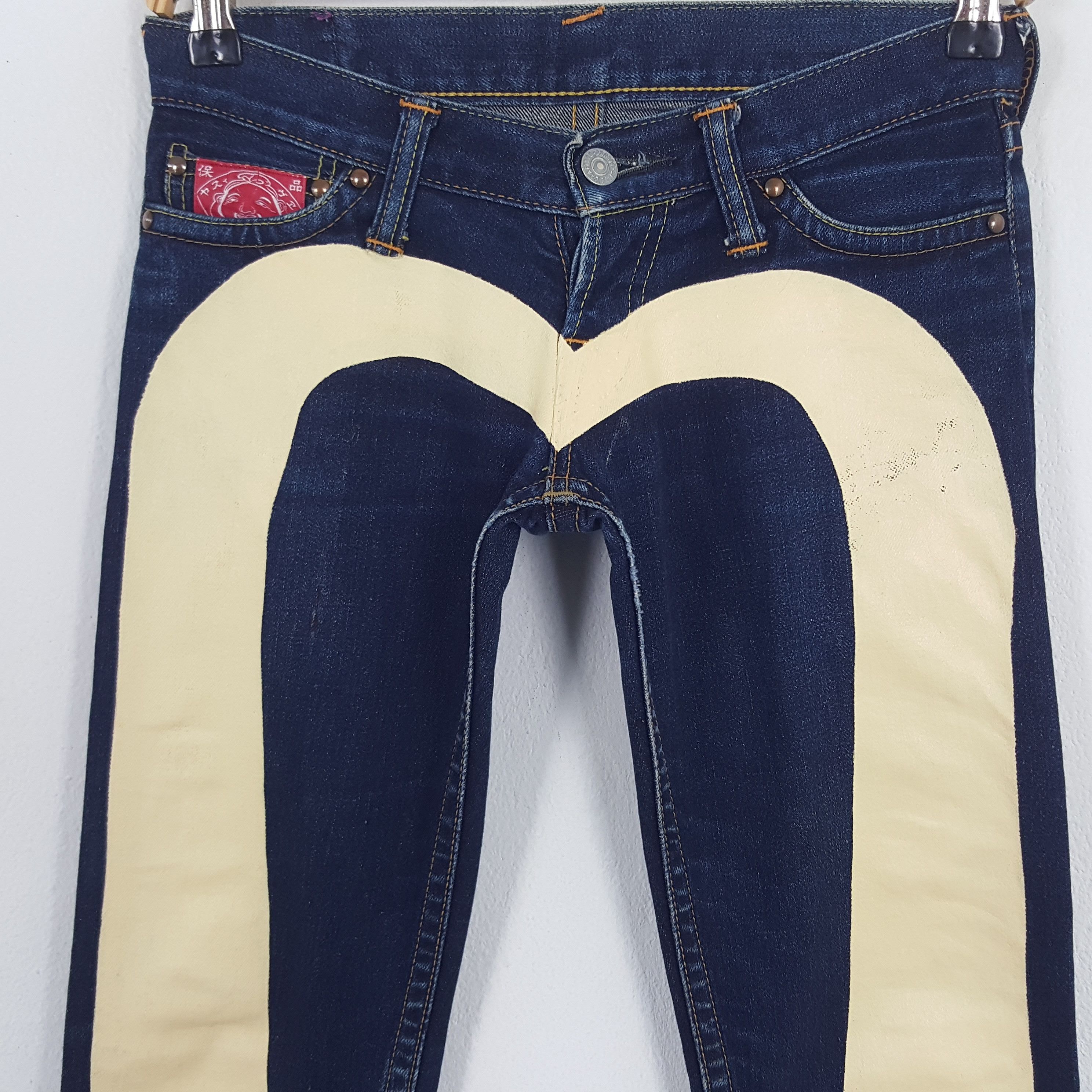 Evisu × Japanese Brand × Vintage Vintage Evisu Japanese Brand Daicock Custom Art Denim Jeans Size 28" / US 6 / IT 42 - 2 Thumbnail