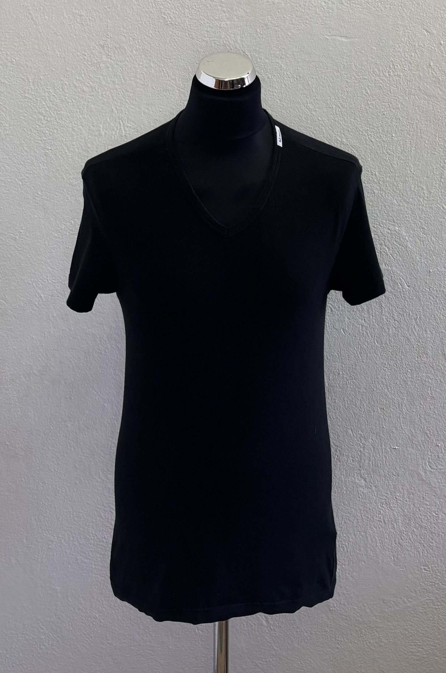 Dolce Gabbana Underwear V-neck Black T-shirt Small