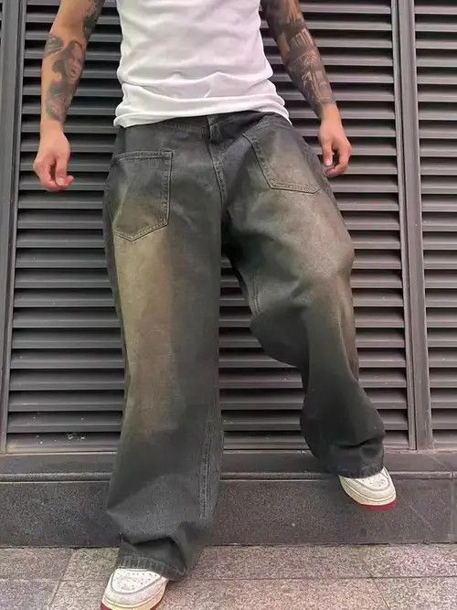 Japanese Brand Street grunge hip hop washed heavy jeans Size US 32 / EU 48 - 3 Thumbnail