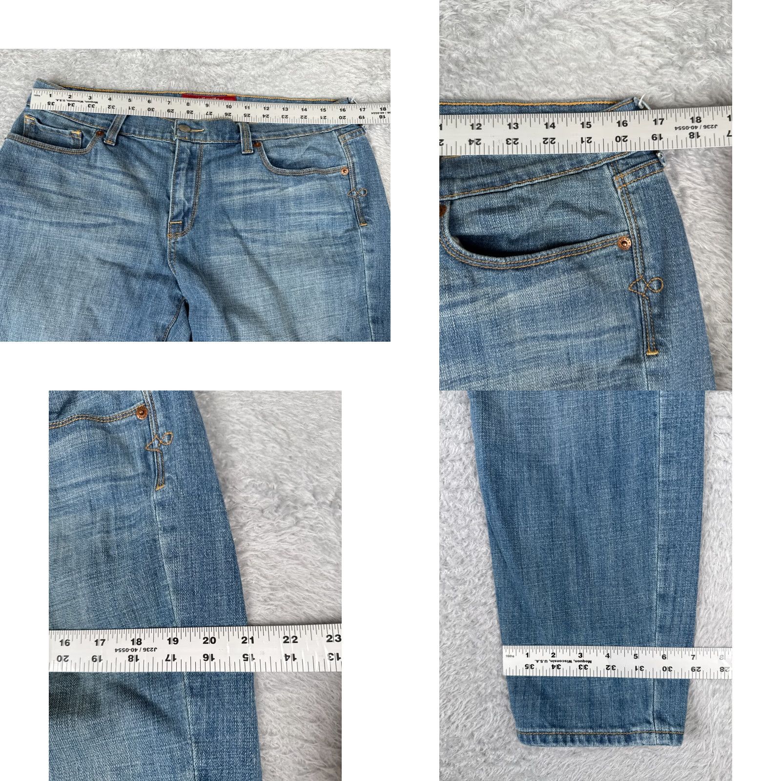 Lucky Brand Lucky Brand Jeans Women 12 Blue Denim Capri Mid Rise 32x26 Jeans Capris Vintage Millennial Style Womens Size 34" / US 12 / IT 48 - 9 Thumbnail
