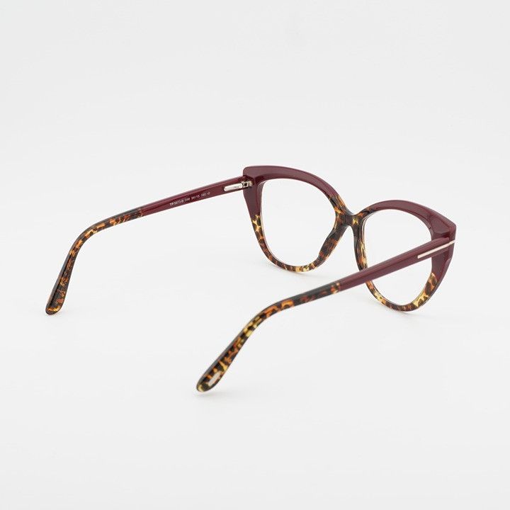 Tom Ford Tom Ford FT5673-B 056 Eyeglasses Bordeaux 54mm Cat Eye Size ONE SIZE - 5 Thumbnail