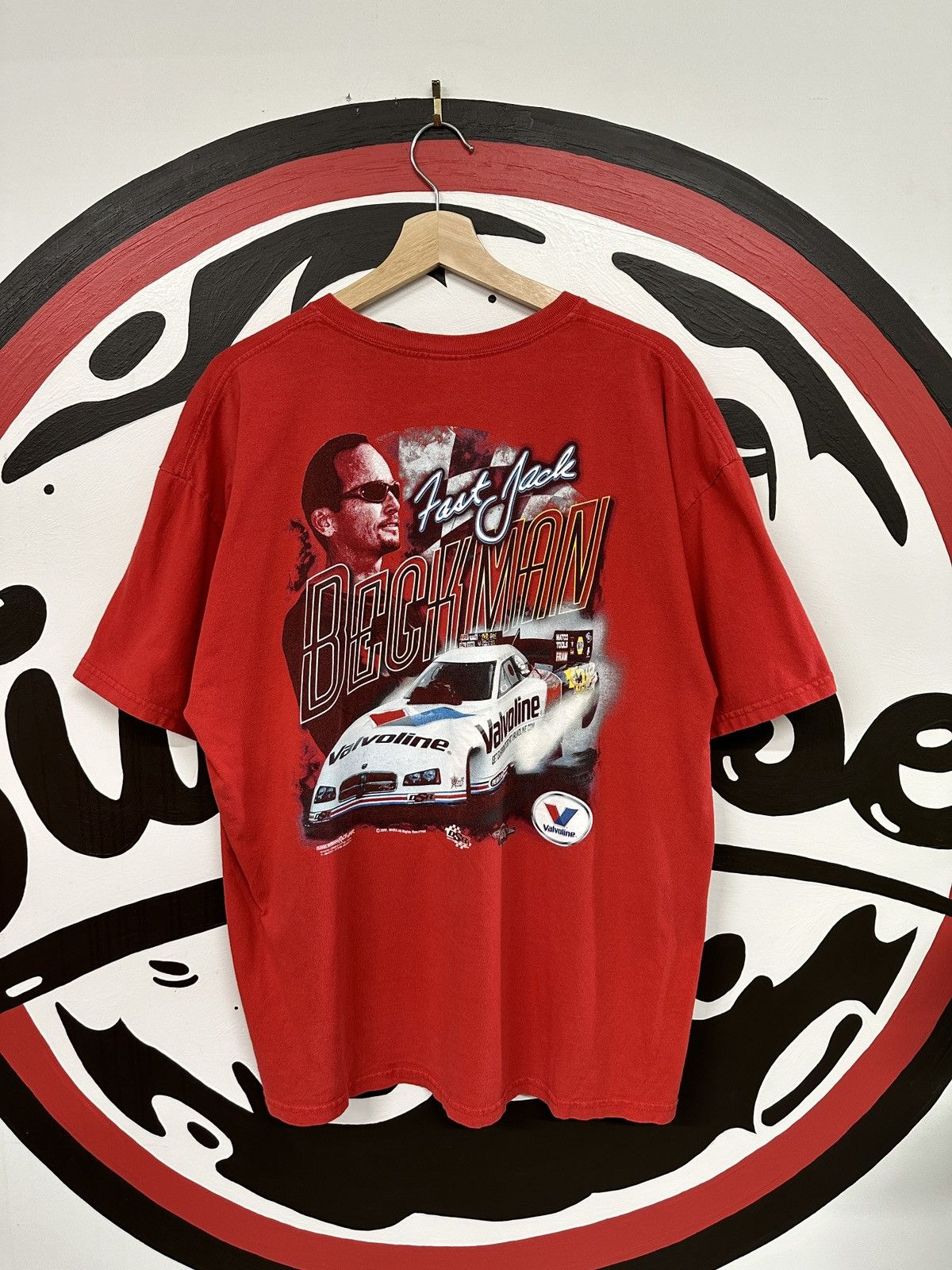 NASCAR × Vintage 2010 NASCAR Fast Jack Beckman Valvoline Racing Tee Size US XL / EU 56 / 4 - 4 Thumbnail