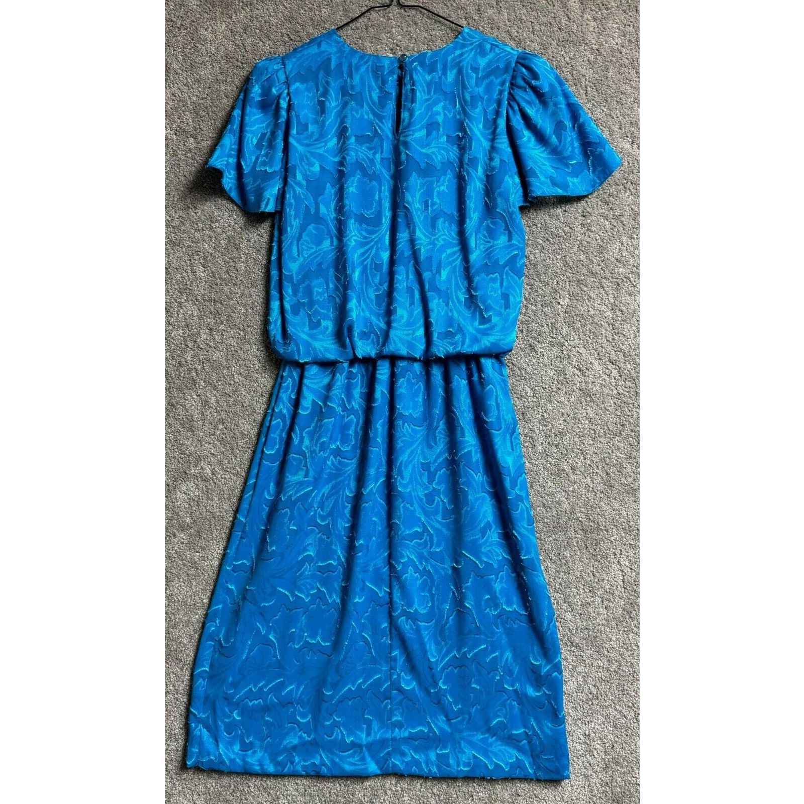 Other Vintage Lady Page Dress 8 Jacquard Textured Fringes Blouson Size M / US 6-8 / IT 42-44 - 2 Thumbnail