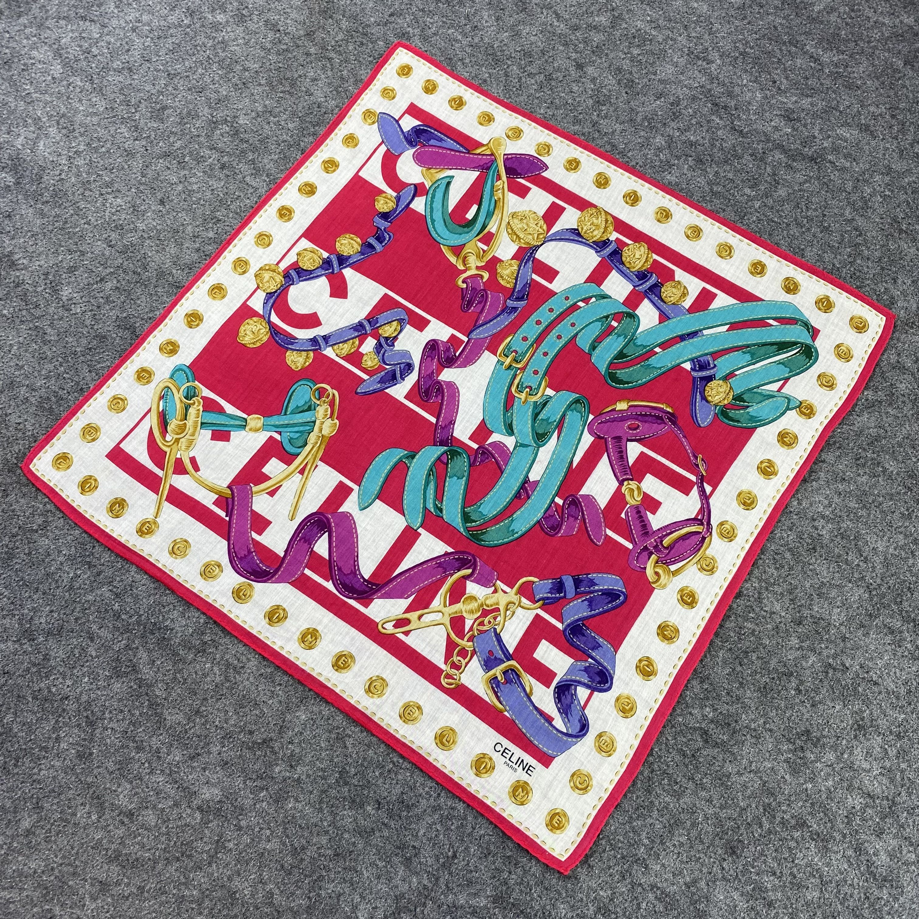 Celine Celine Handkerchief / Bandana / Neckerchief /Headscarf-B1152 Size ONE SIZE - 4 Thumbnail