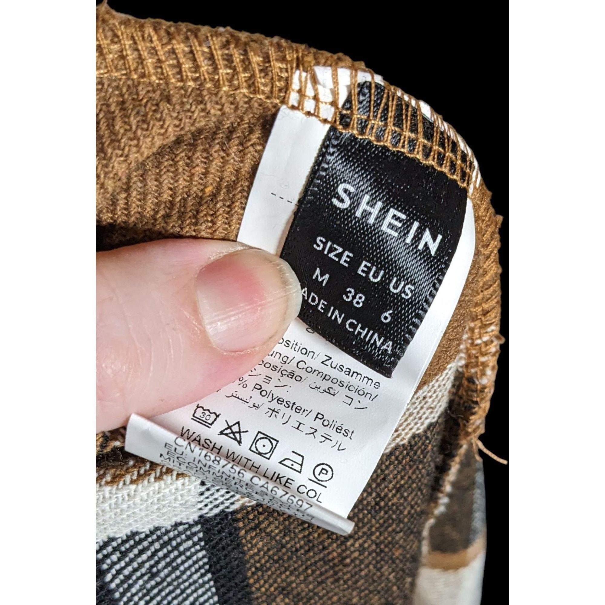 Shein Shien 90s Style Grunge Brown Plaid Asymmetrical Skirt With T Size 26" / US 2 / IT 38 - 4 Thumbnail