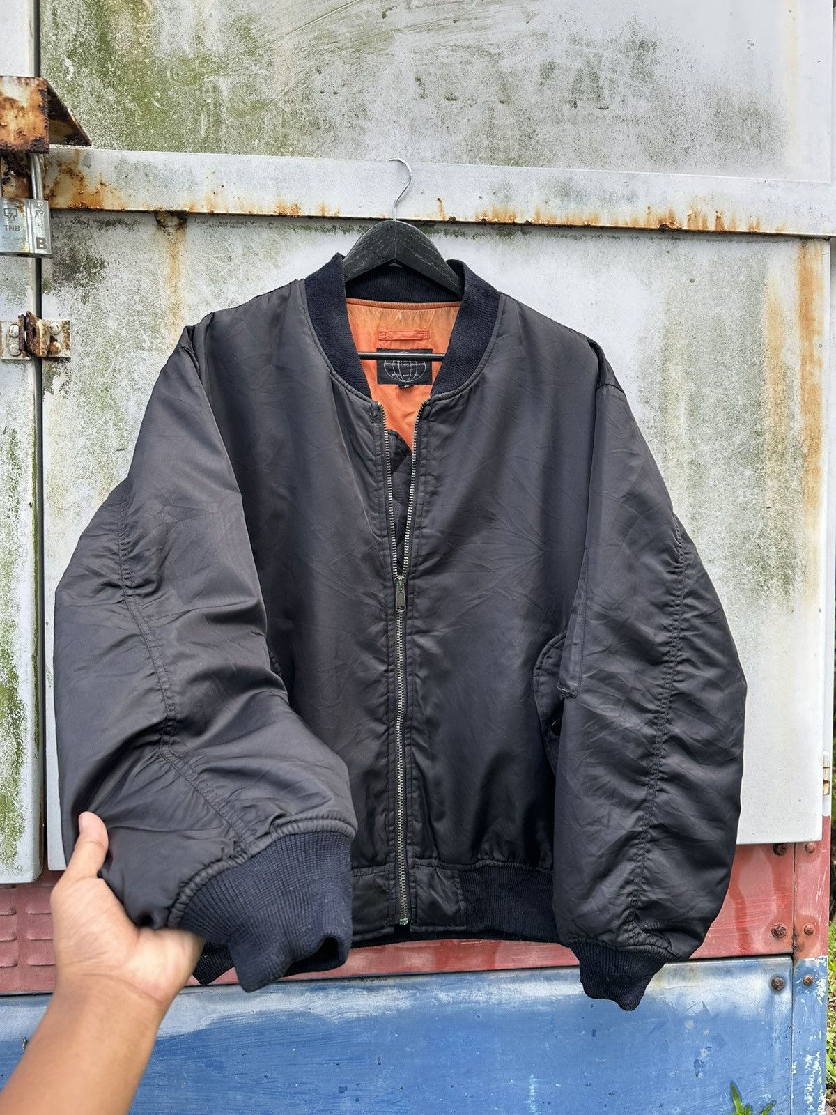 Vintage 🪖Vintage MA-1 Man Intermediate Oversized Bomber Jacket Size US XXL / EU 58 / 5 - 6 Thumbnail