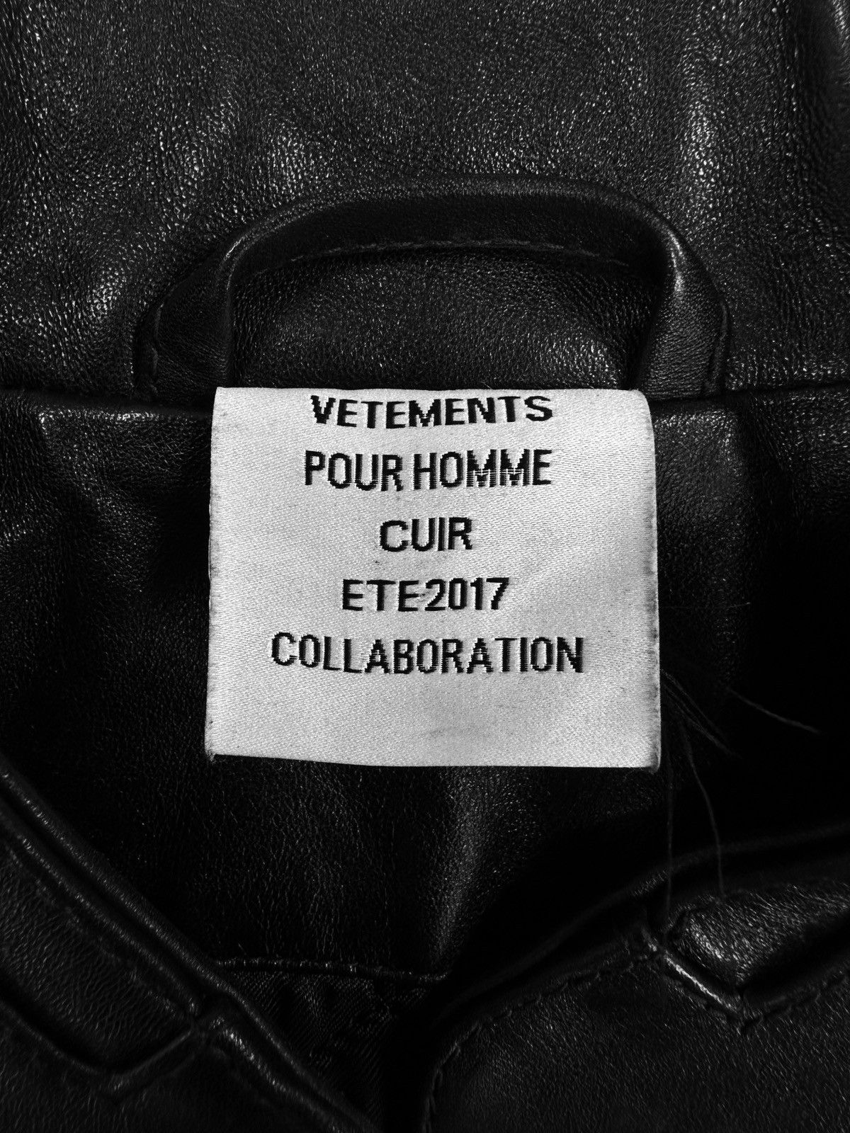 Vetements SS17 Vetements ‘Polizei’ Black Leather Moto Biker Jacket Size US XS / EU 42 / 0 - 3 Thumbnail