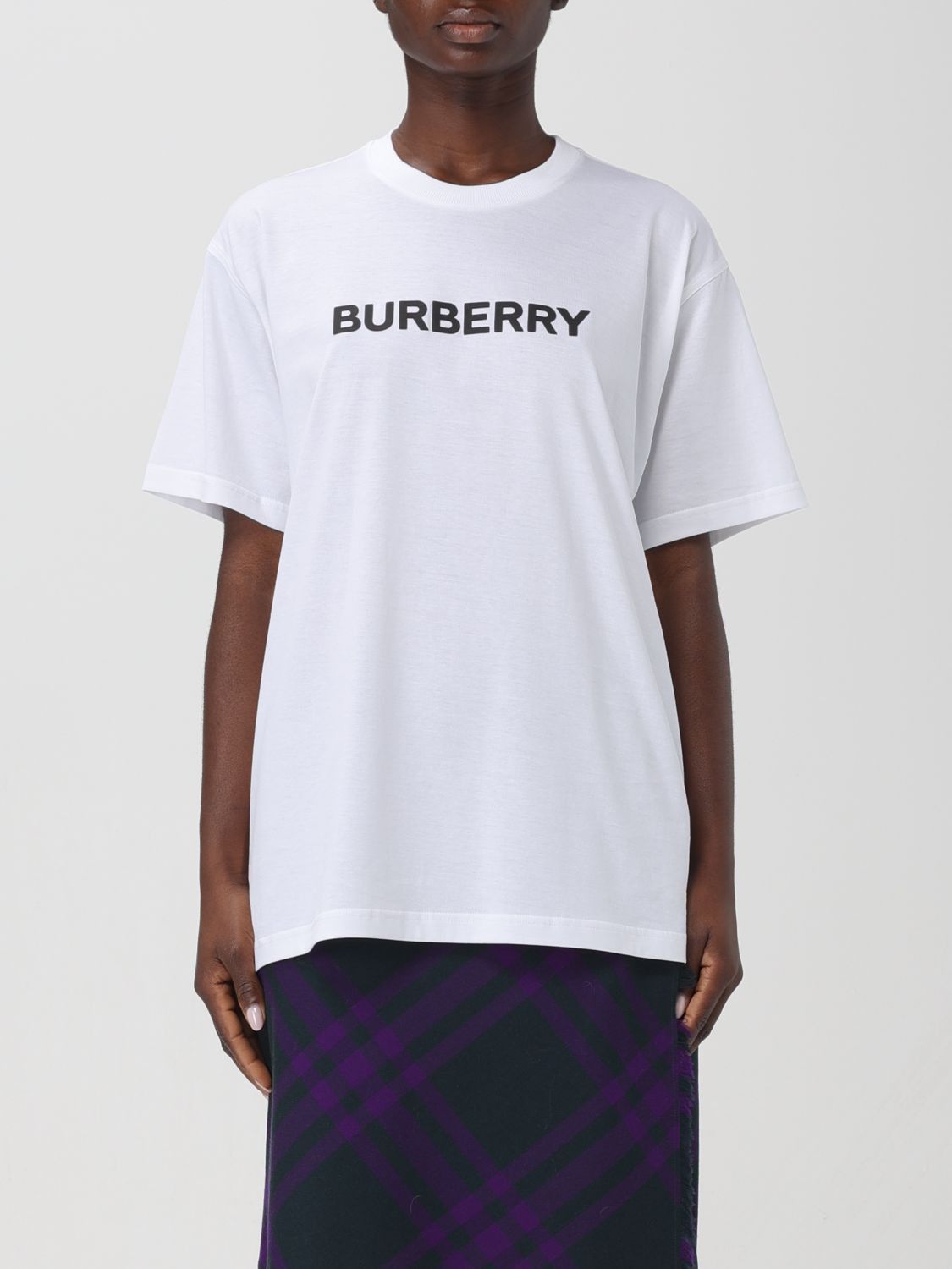 image of Burberry T-Shirt Woman White, Women's (Size Large)