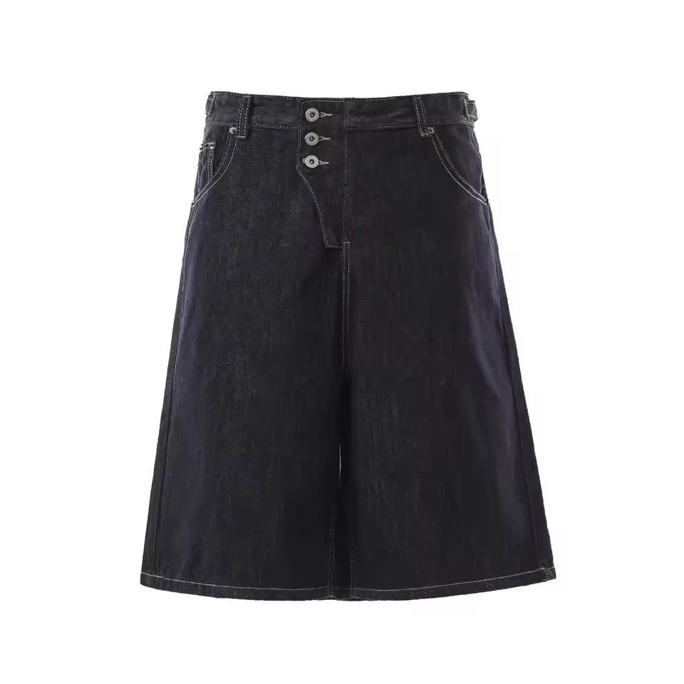 Jean Streetwear Baggy Basic Wide Leg Jorts Shorts Size US 31 - 1 Thumbnail