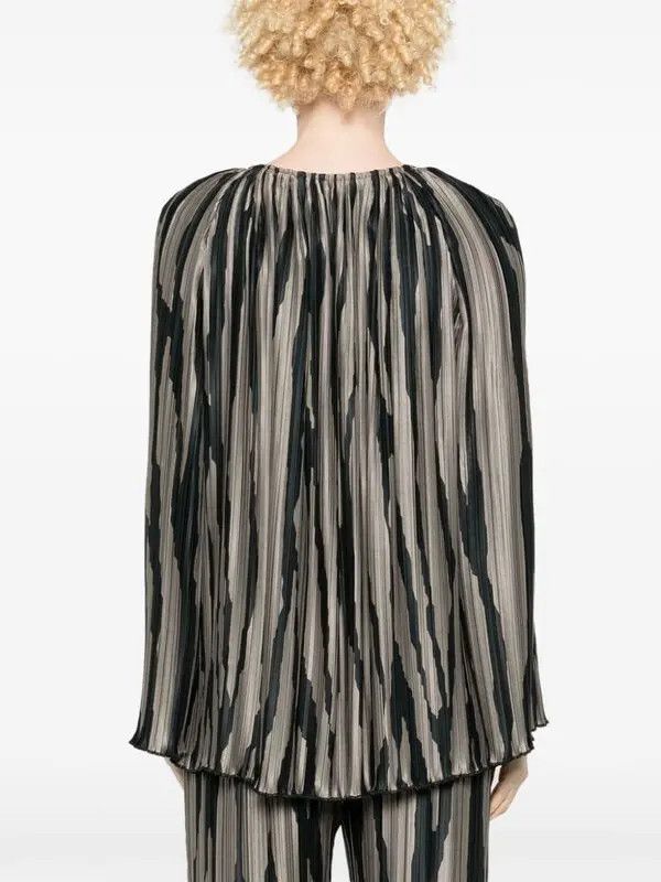 Lanvin o1y0326 Blouse in Gray/Black Size M / US 6-8 / IT 42-44 - 4 Thumbnail